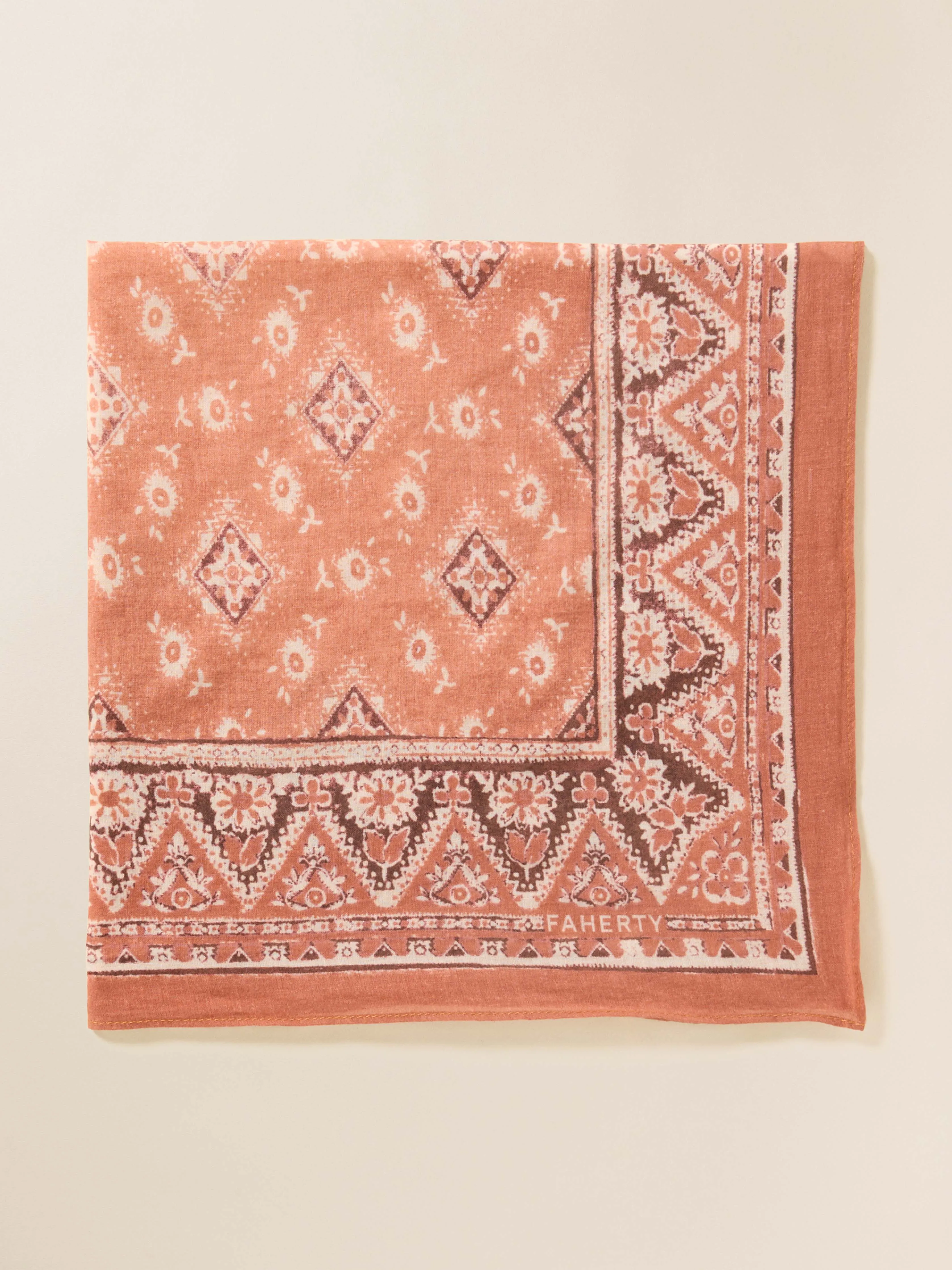 Spring Salutation Bandana - Red Rock sold by Faherty product image thumbnail 2