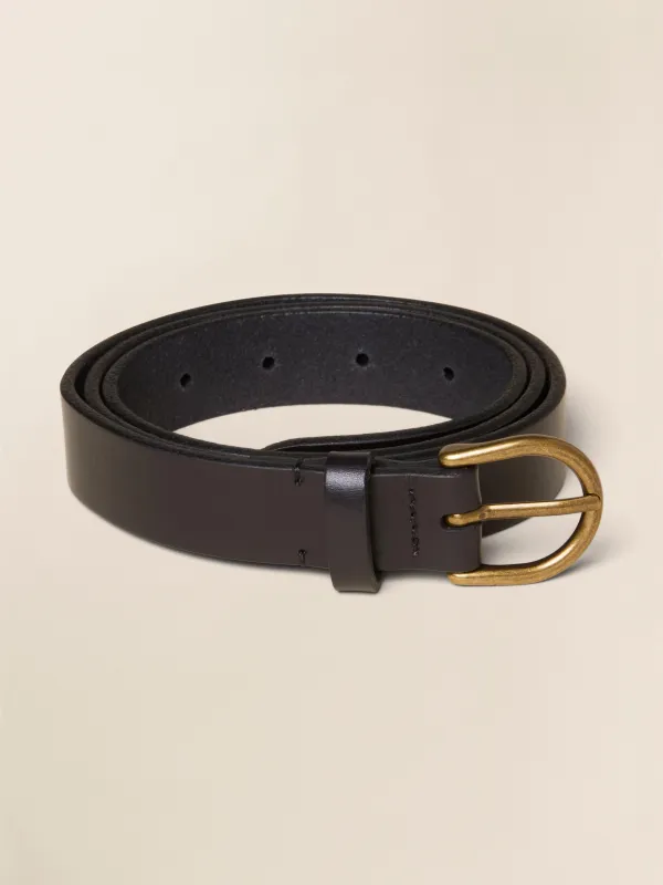 Women's Leather Belt - Black sold by Faherty