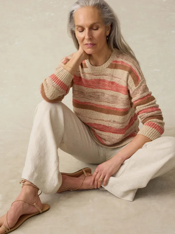 Miramar Linen Sedona Sweater - Horizon Hues sold by Faherty
