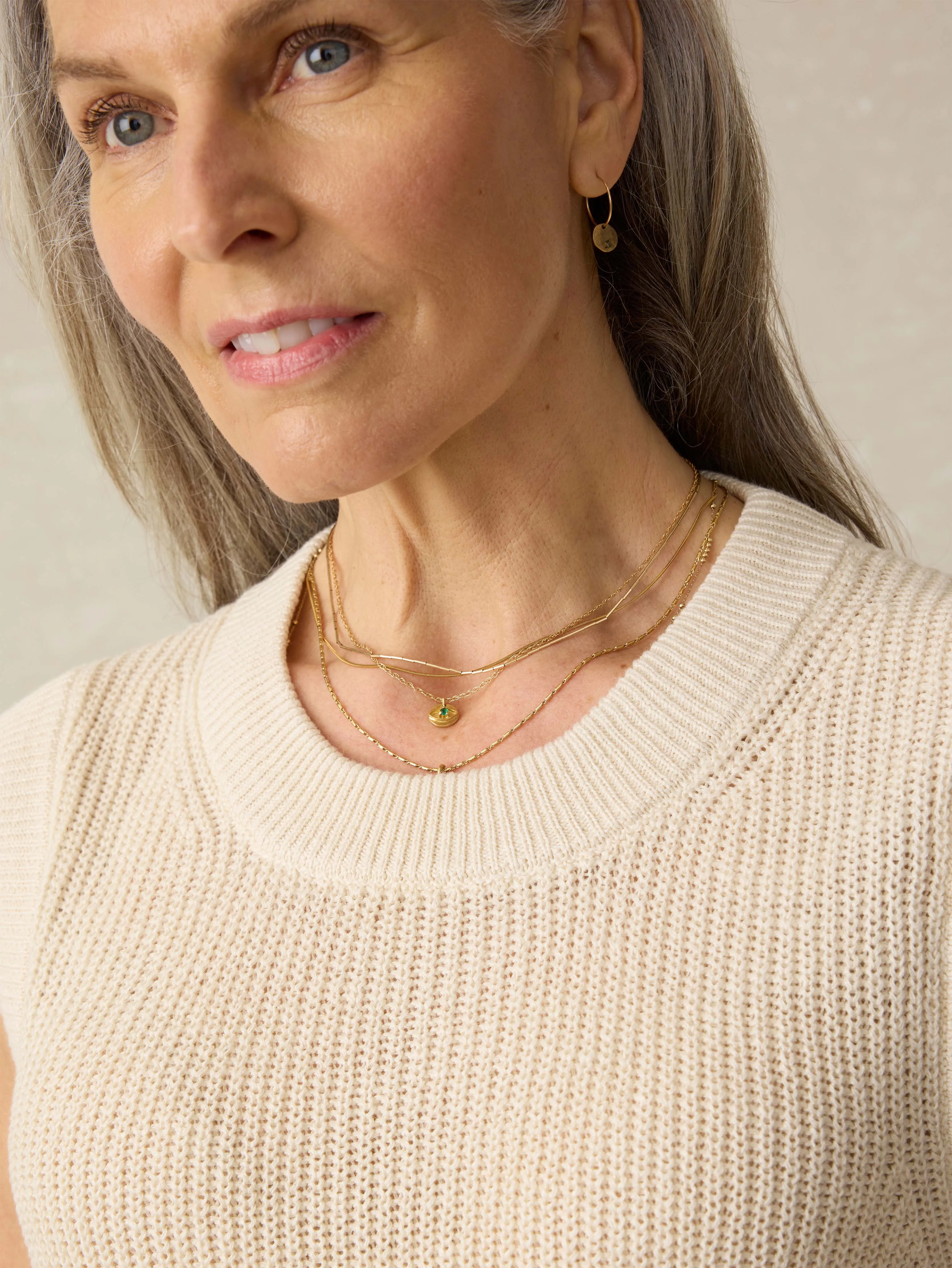 Miramar Linen Sweater Tank - Summer Sand sold by Faherty product image thumbnail 2