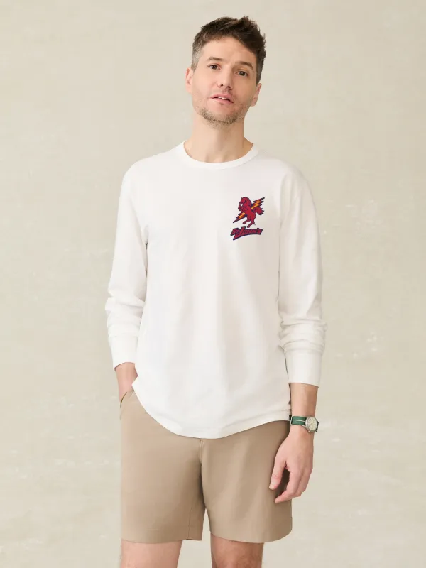 St. John's Long-Sleeve Sunwashed Tee - White sold by Faherty