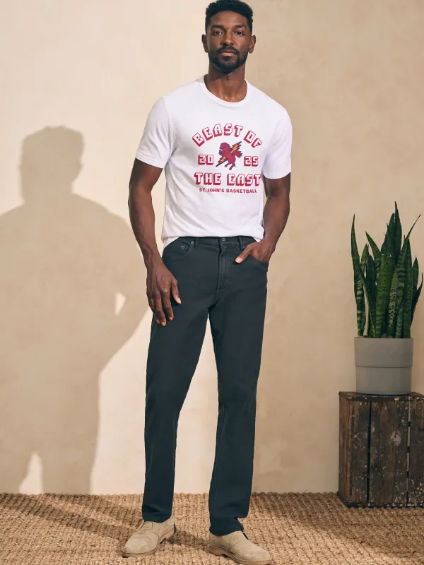 St. John's Sunwashed Regenerative Cotton Tee - White sold by Faherty