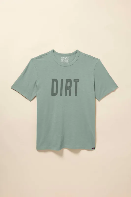 DIRT Sunwashed Regenerative Cotton Tee - Sage Creek sold by Faherty