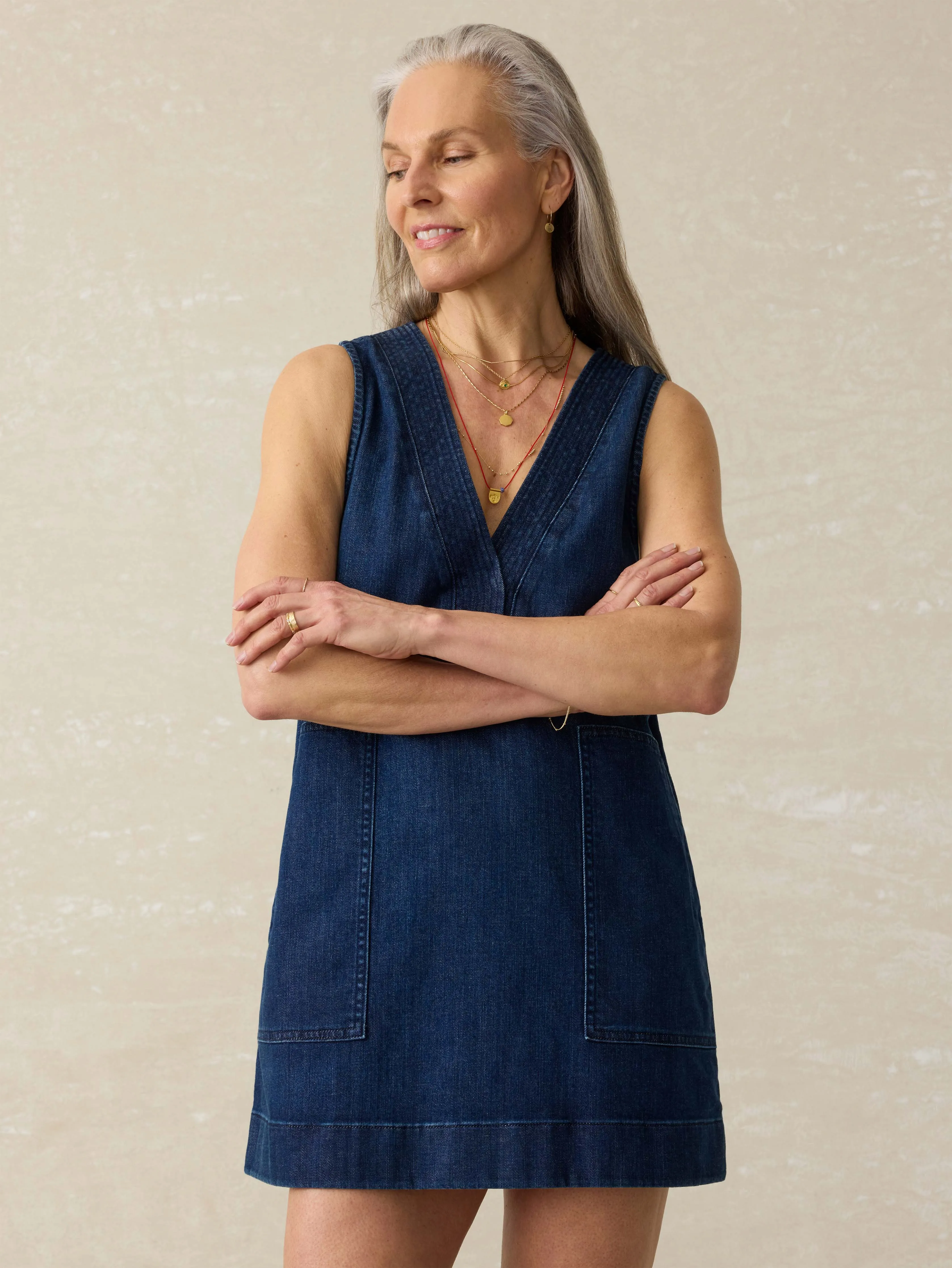 Azure Dress - Dusk Dive Wash sold by Faherty product image thumbnail 3