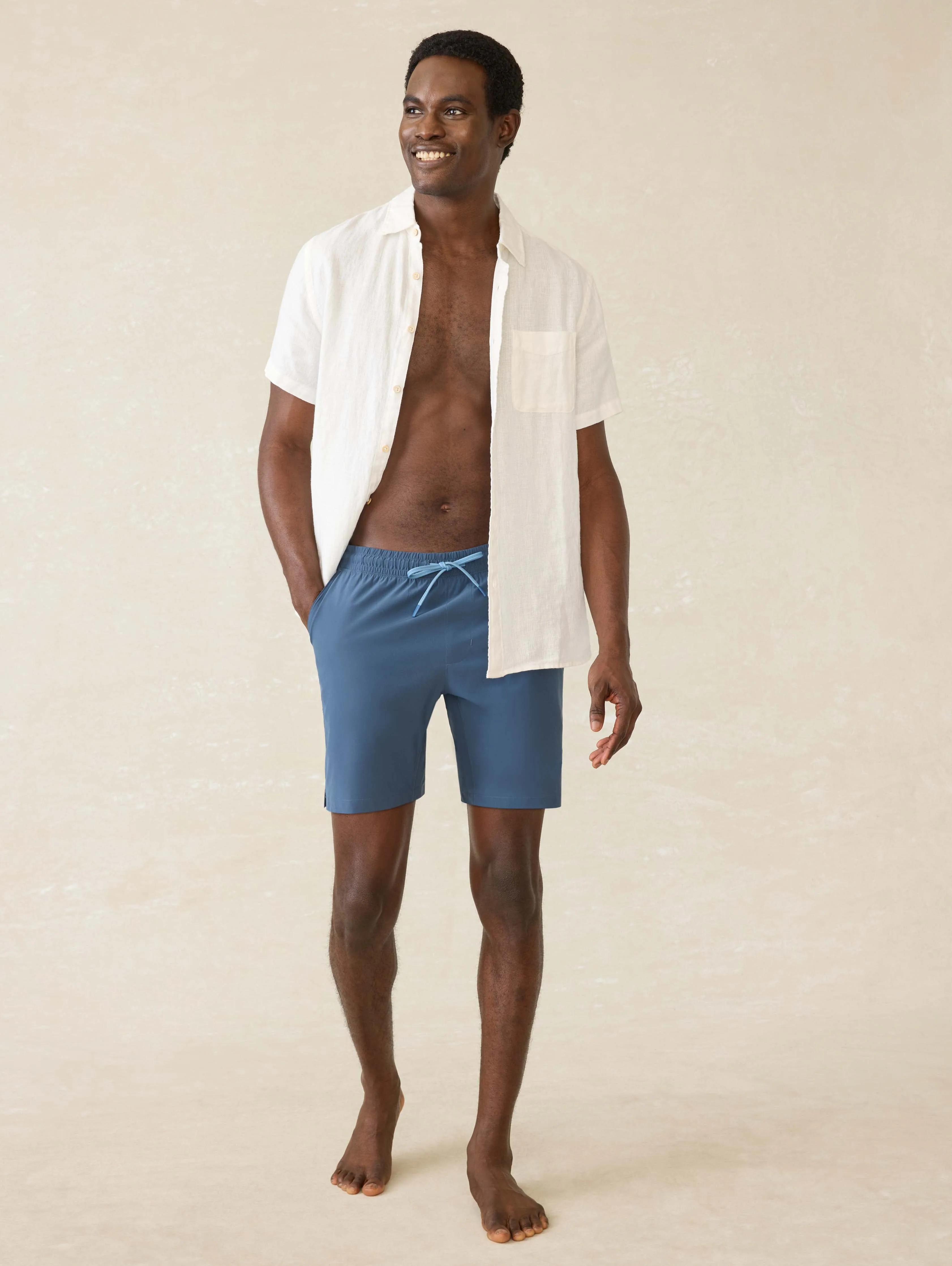 Shorelite Lined Trunk (7") - Offshore Storm sold by Faherty product image thumbnail 3