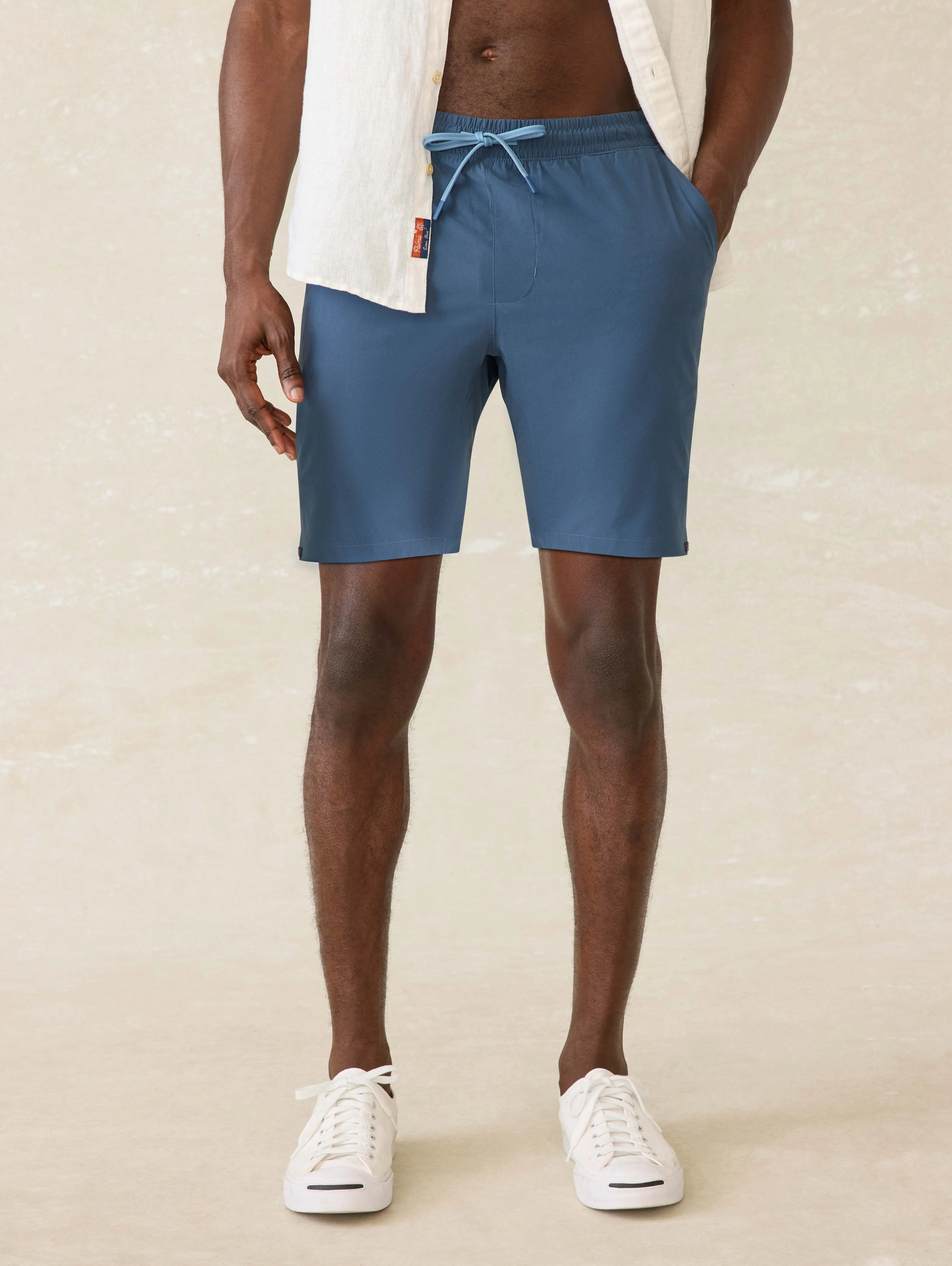 Shorelite Lined Trunk (7") - Offshore Storm sold by Faherty