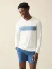 Shorelite Long-Sleeve Tech Tee - White Surf Stripe sold by Faherty