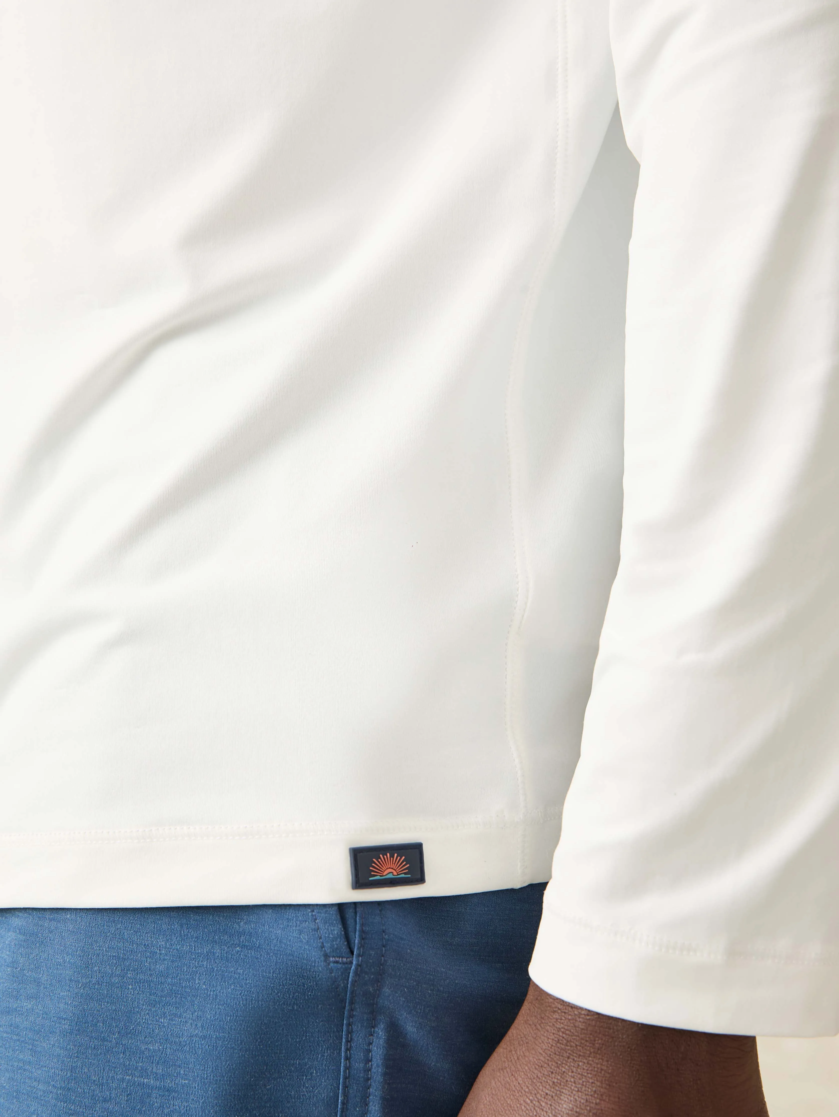 Shorelite Long-Sleeve Tech Tee - White Surf Stripe sold by Faherty product image thumbnail 2