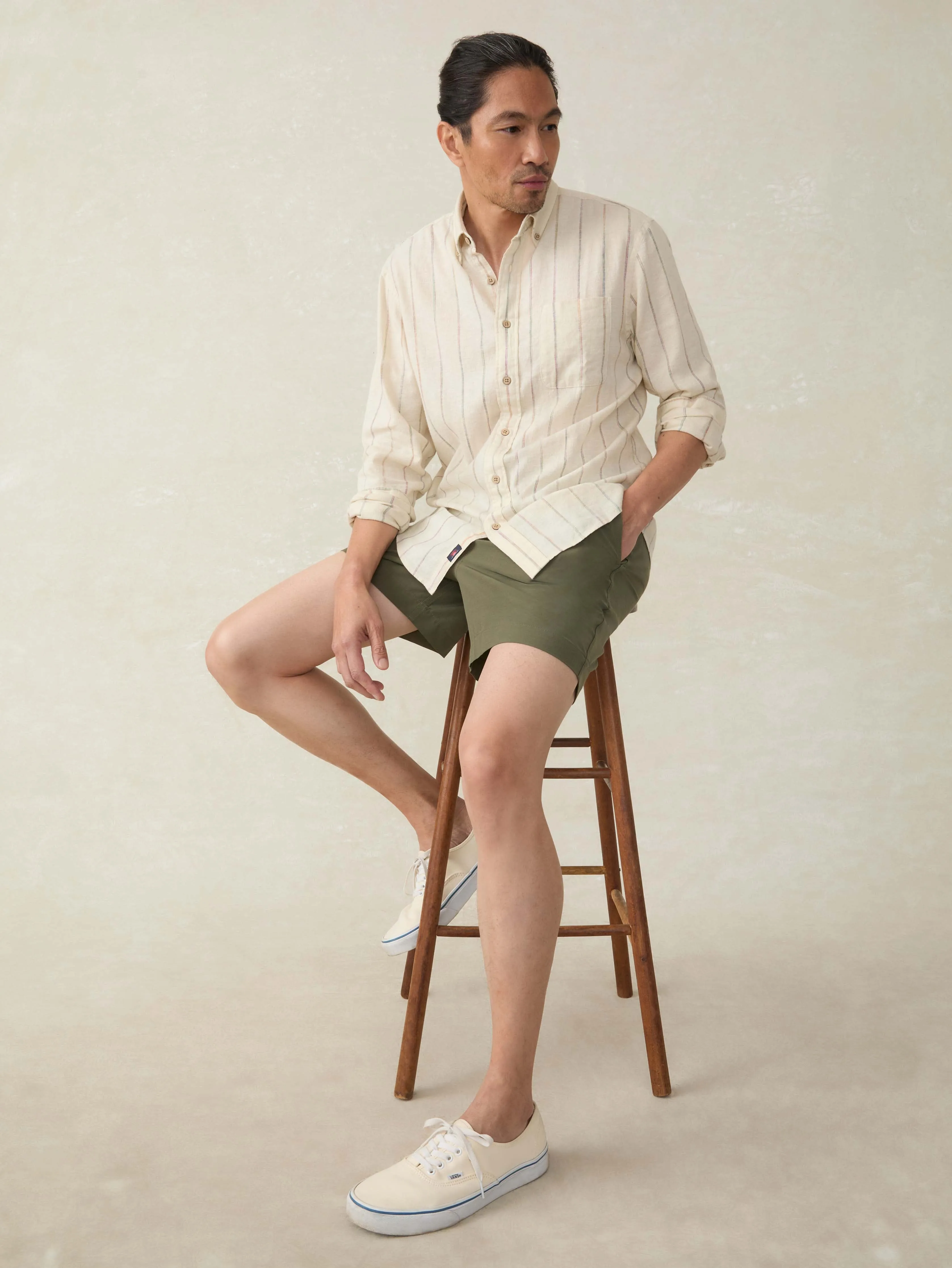 All Day™ Short 2.0 (7") - Surplus Olive sold by Faherty product image thumbnail 5