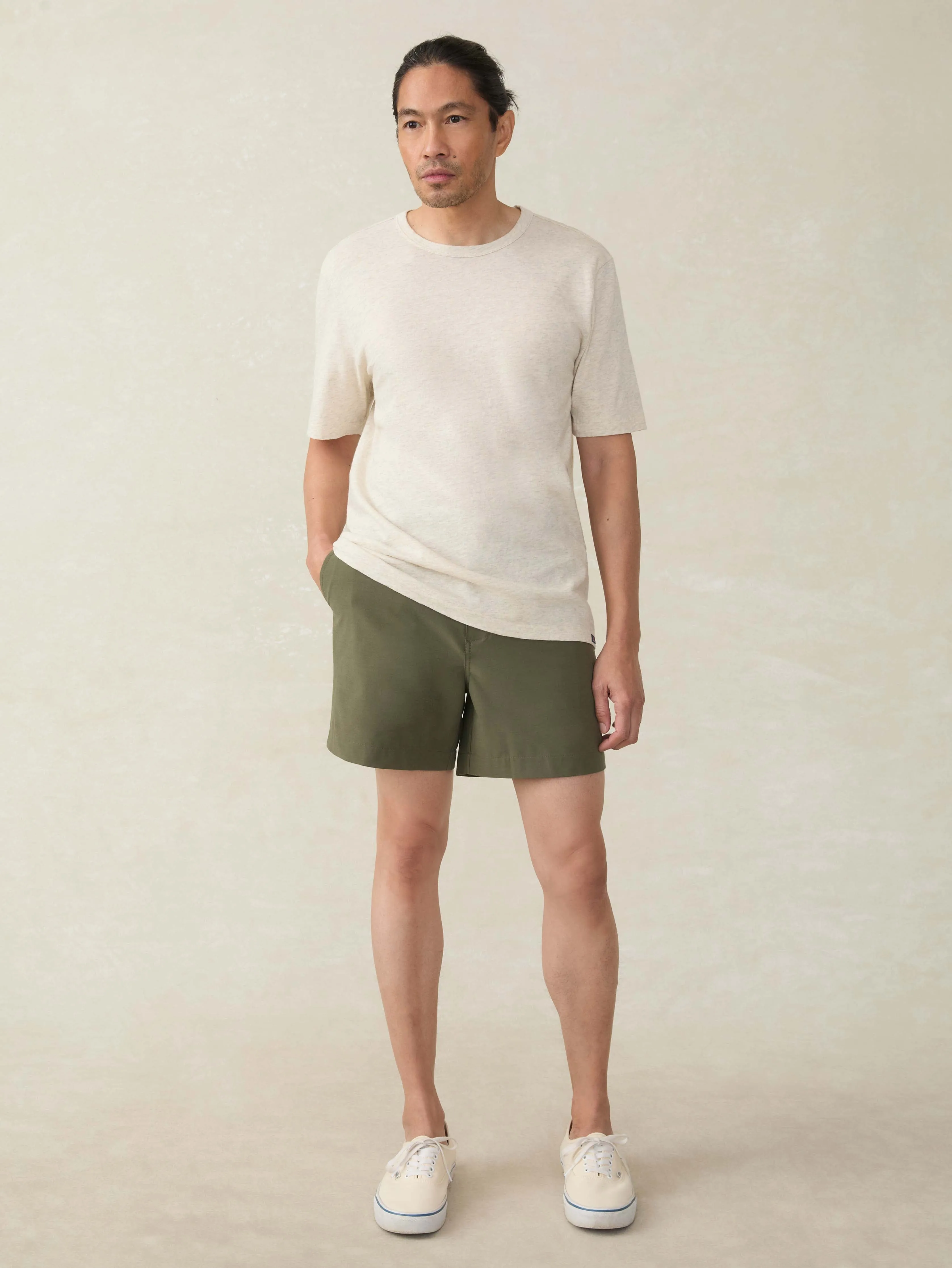 All Day™ Short 2.0 (7") - Surplus Olive sold by Faherty product image thumbnail 3
