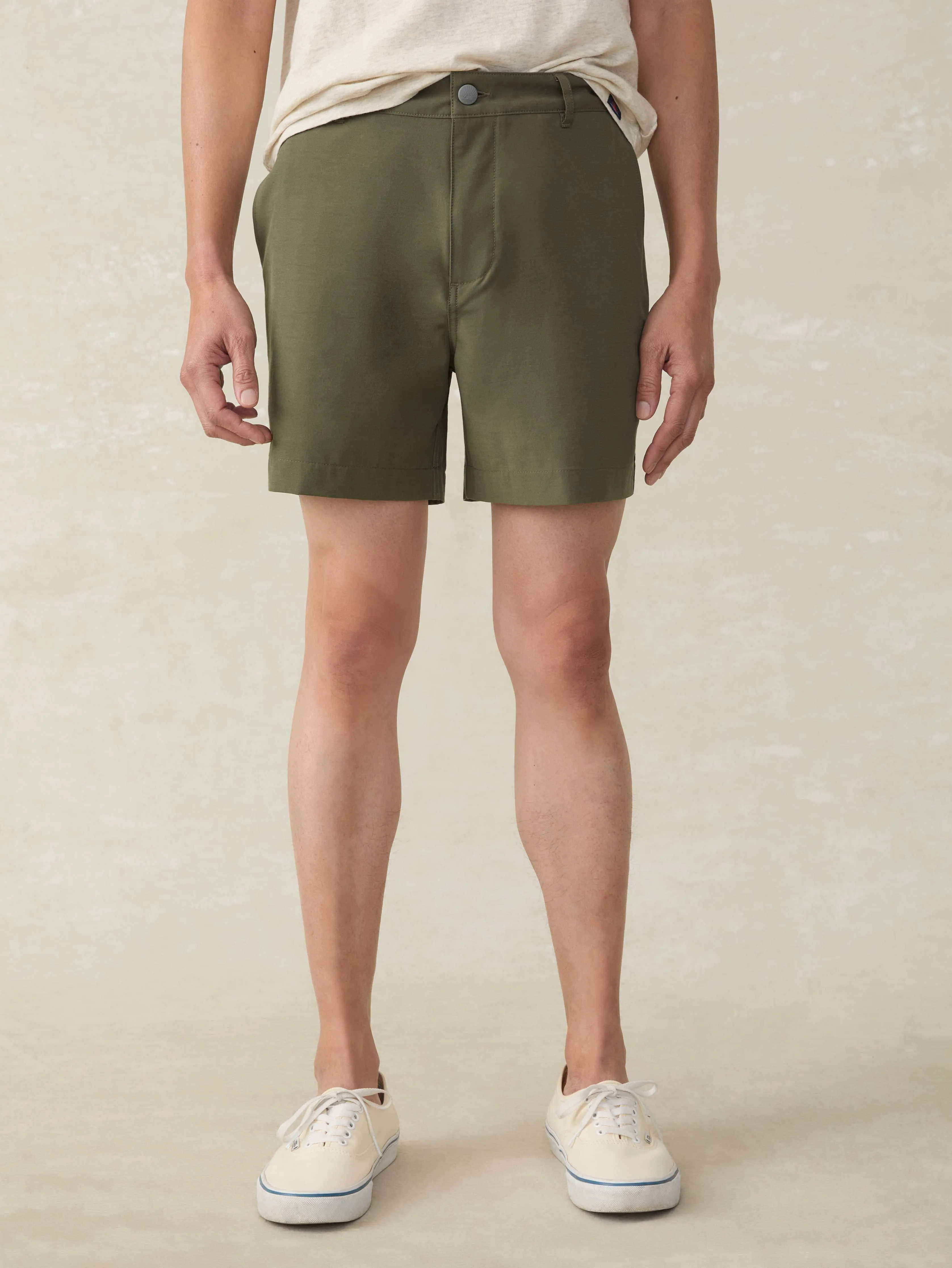 All Day™ Short 2.0 (7") - Surplus Olive sold by Faherty