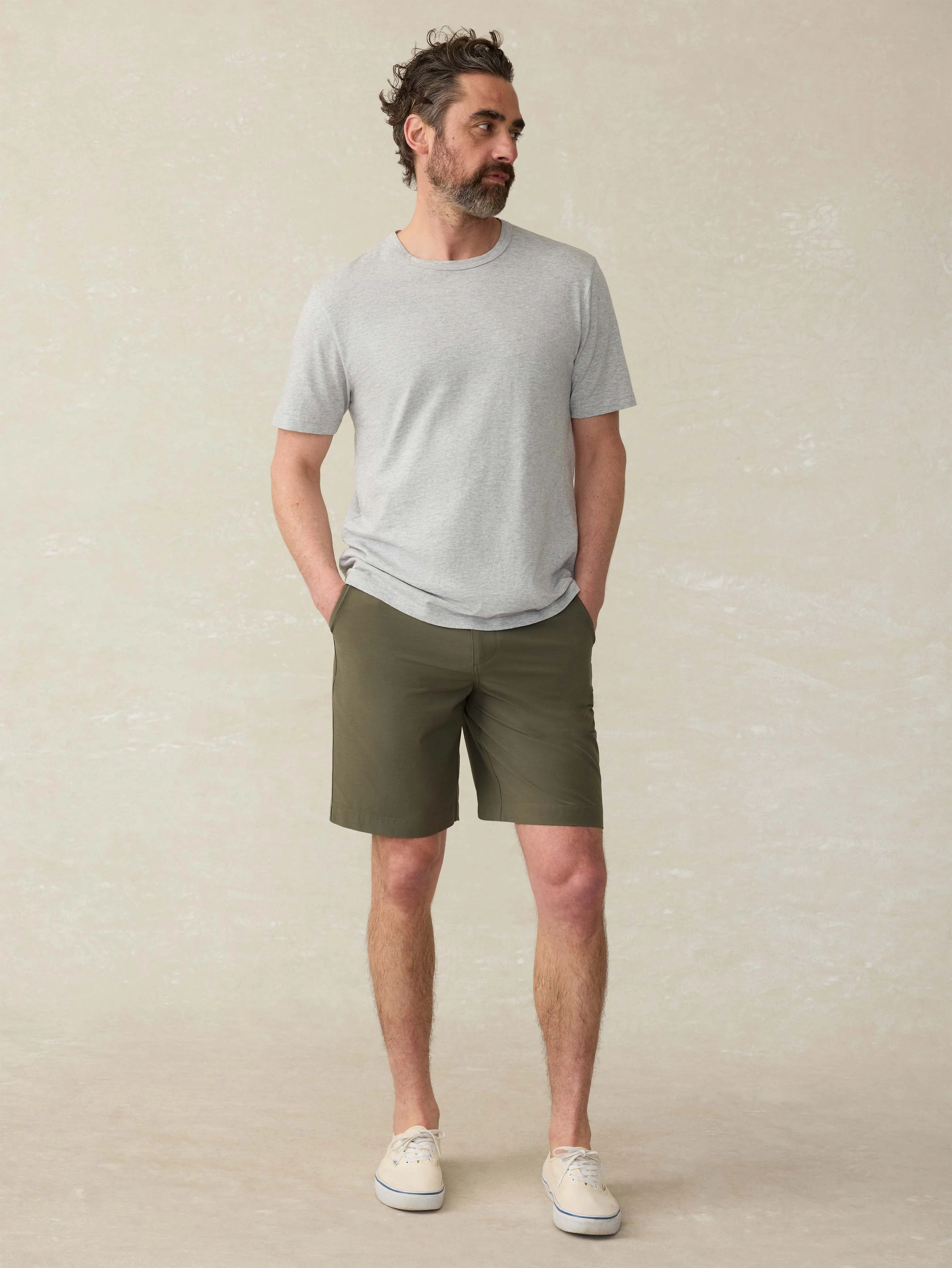 All Day™ Short 2.0 (9") - Surplus Olive sold by Faherty product image thumbnail 3