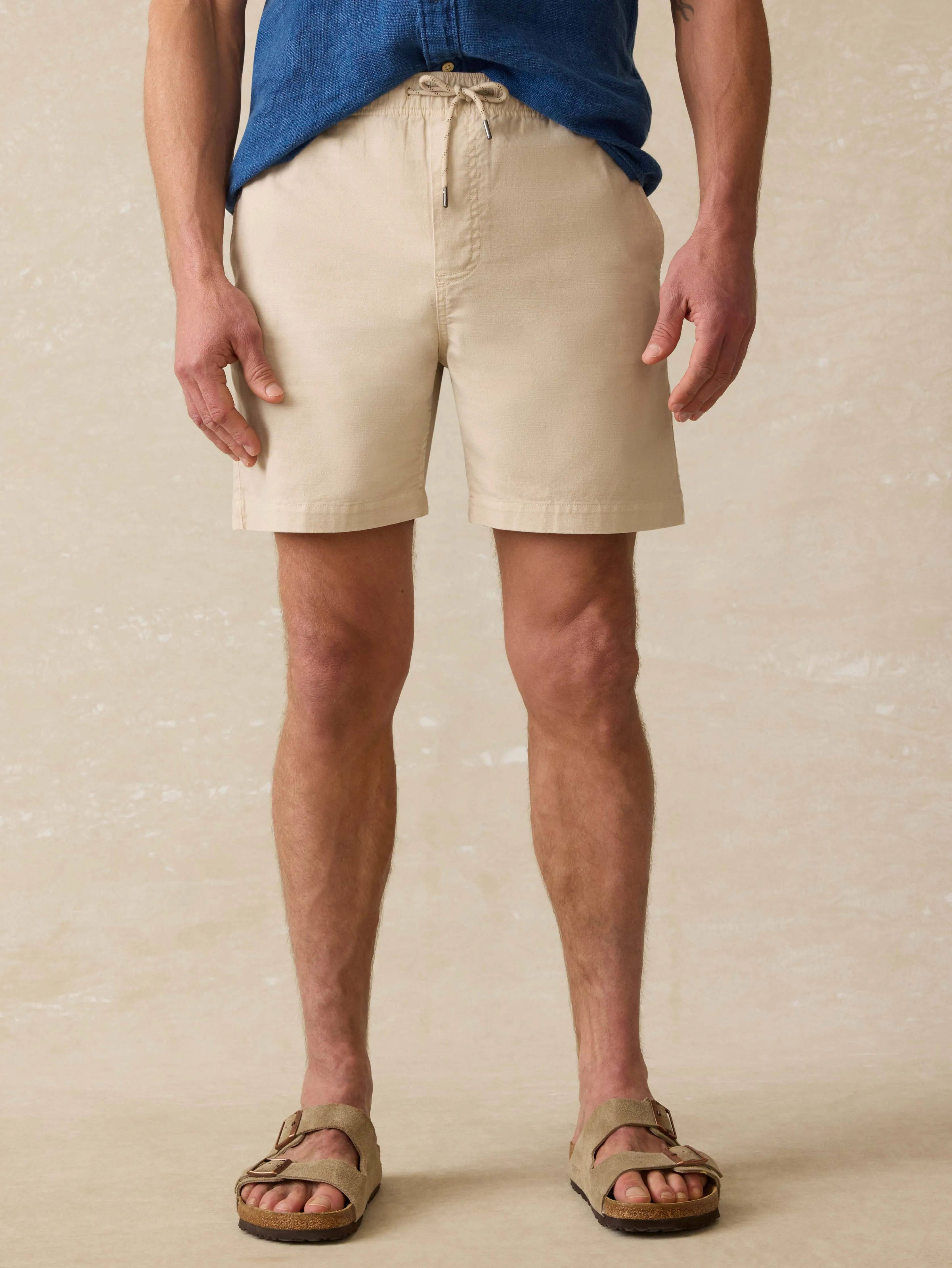 Essential Drawstring Short - Stone sold by Faherty