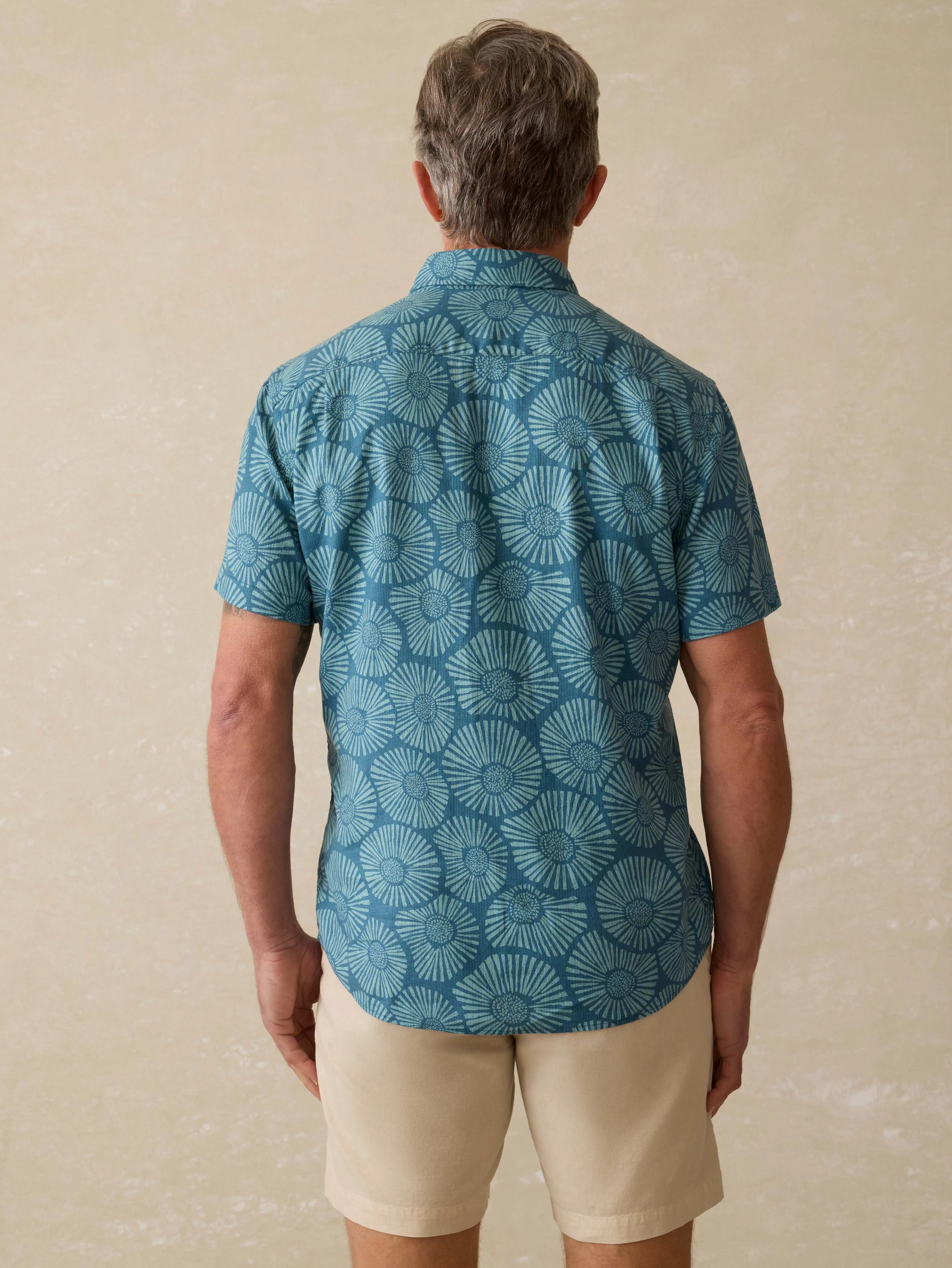 Short-Sleeve Breeze Shirt - Stormy Sea Floral sold by Faherty product image thumbnail 4