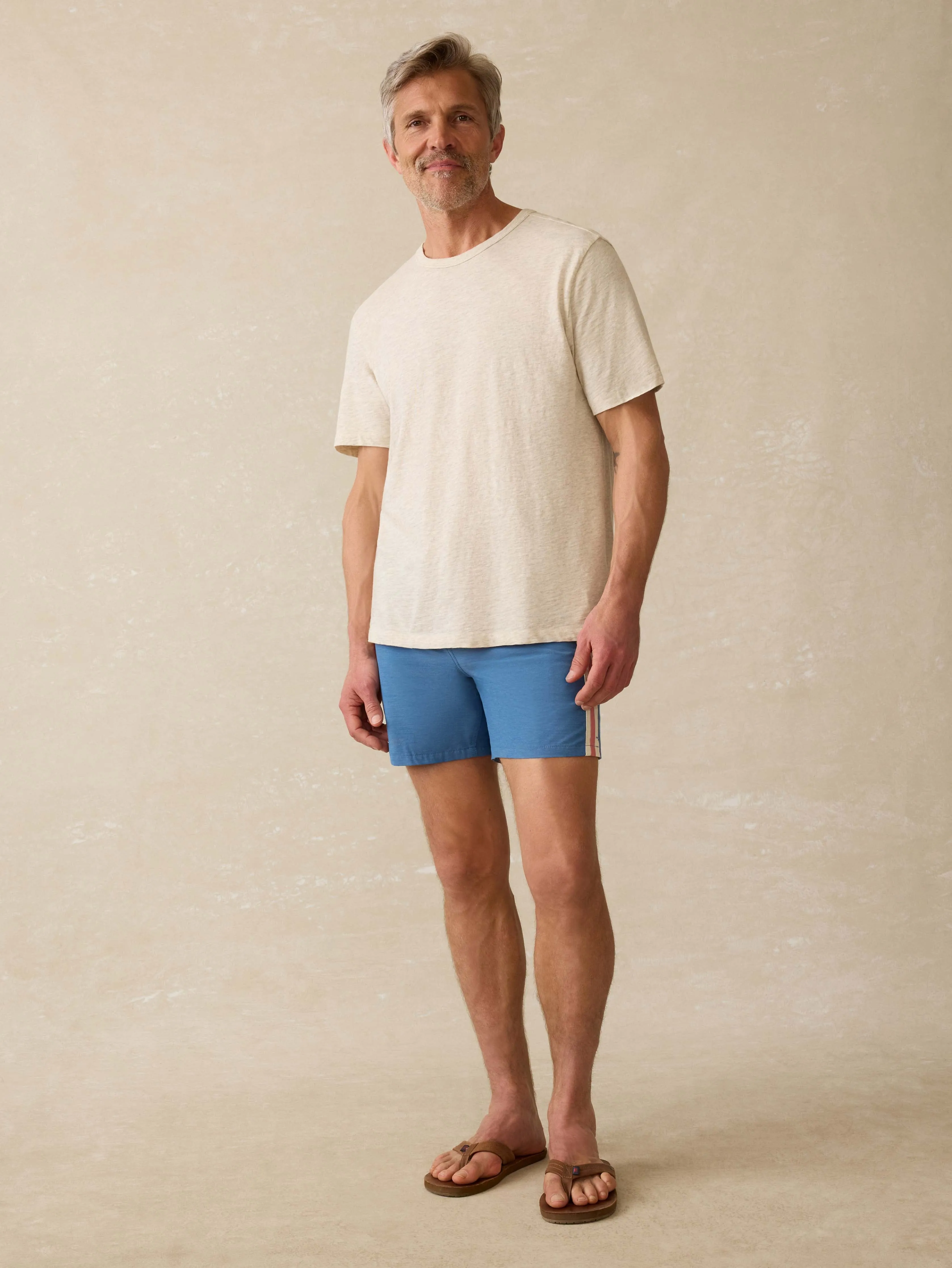 Biarritz Boardshort - Blue Horizon Stripe sold by Faherty product image thumbnail 4