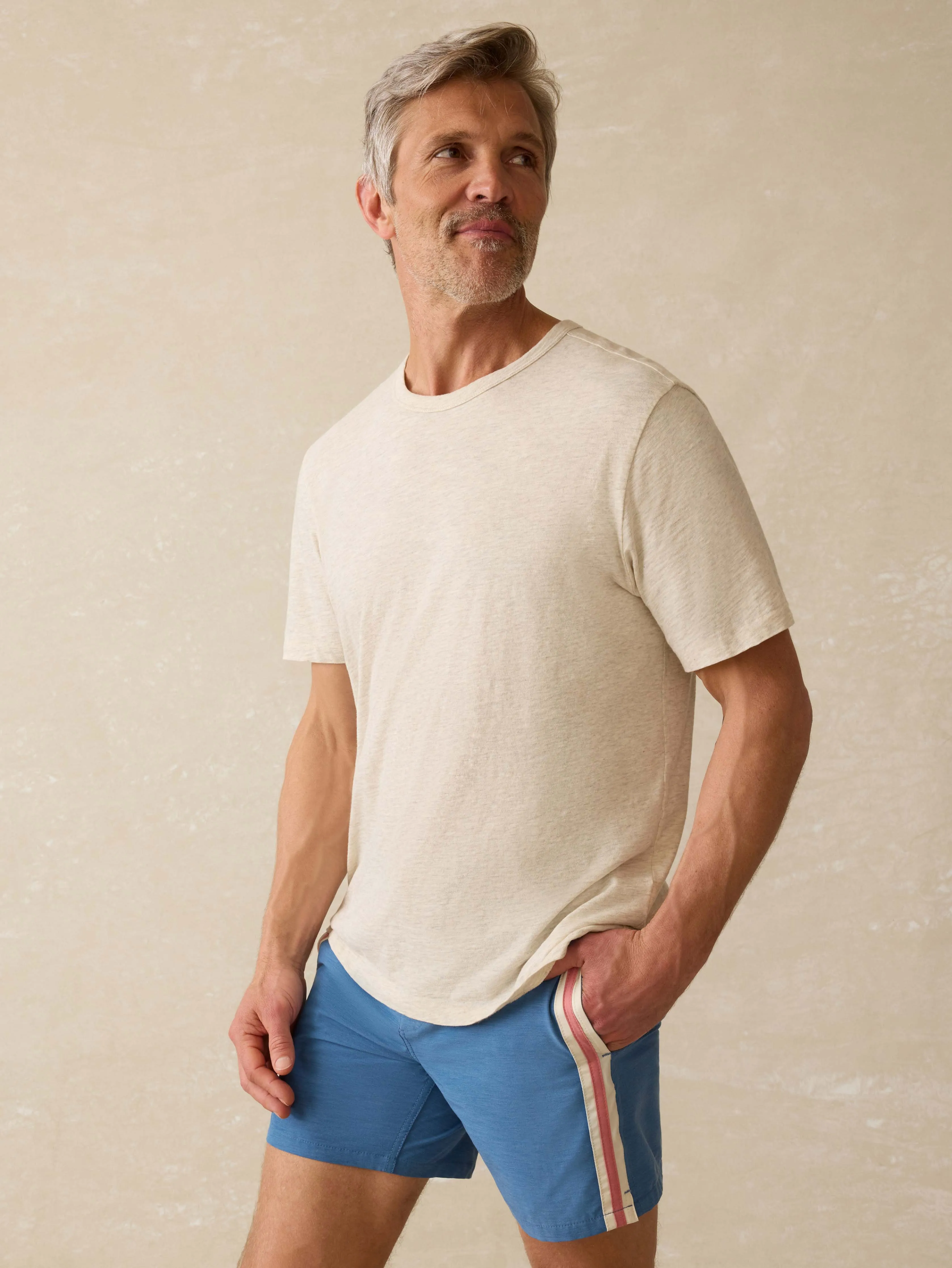 Biarritz Boardshort - Blue Horizon Stripe sold by Faherty product image thumbnail 5