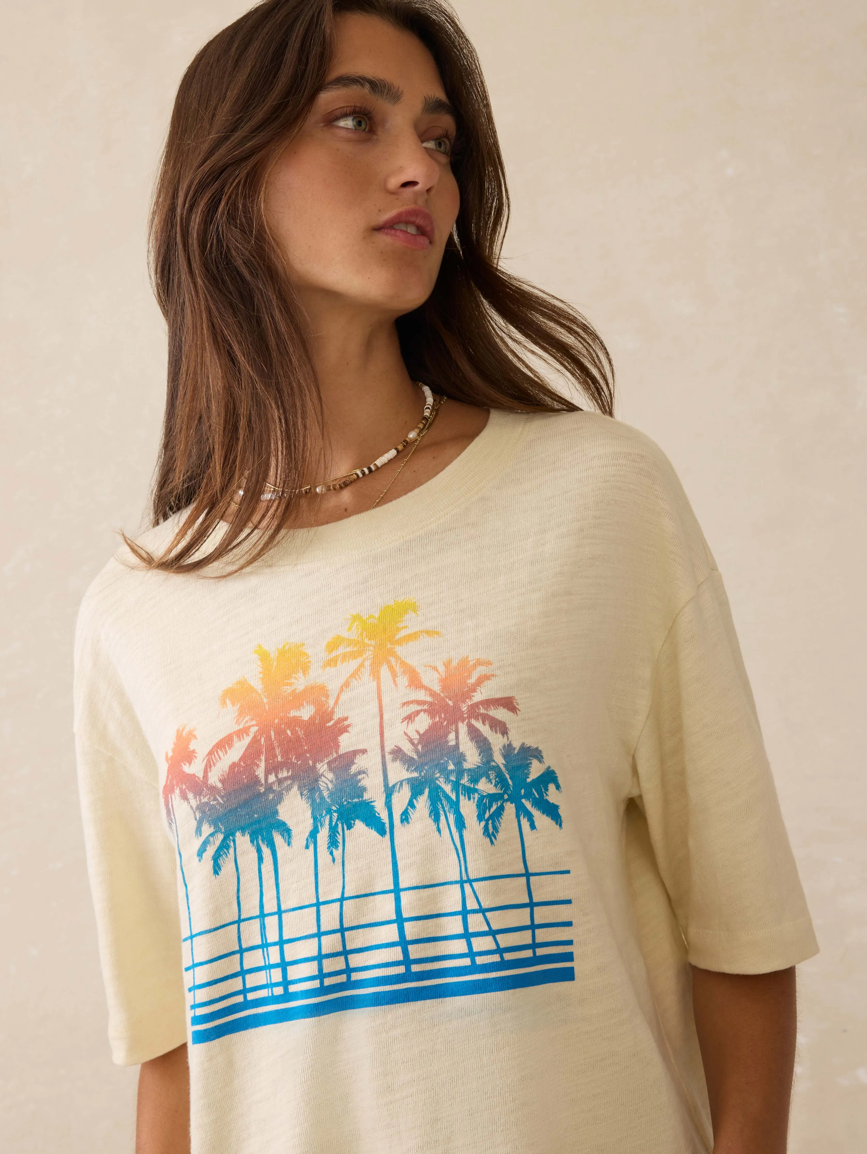 Sunwashed Slub Vintage Tee - Seedpearl sold by Faherty product image thumbnail 2