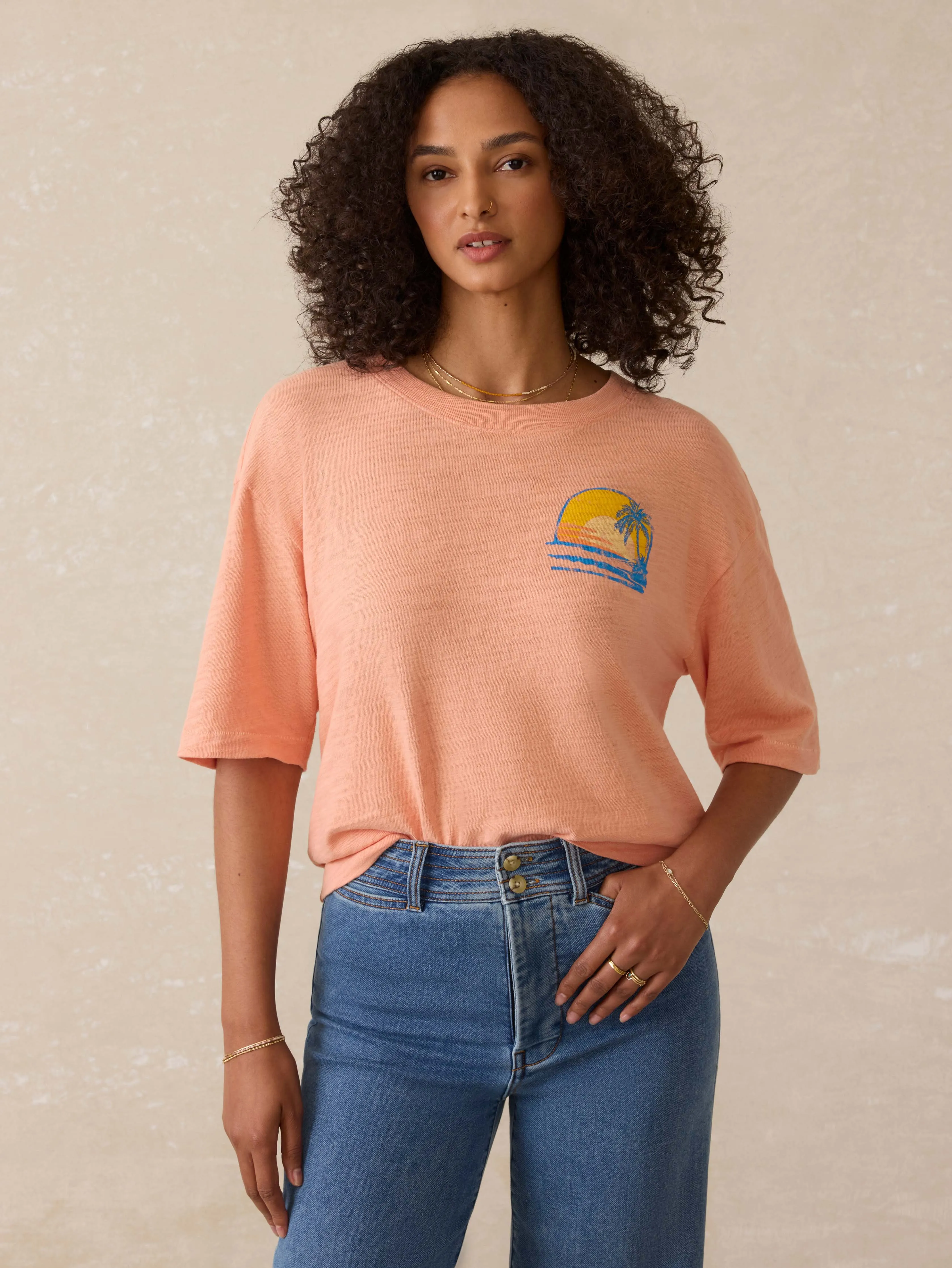 Sunwashed Slub Vintage Tee - Canyon Sunset sold by Faherty product image thumbnail 3