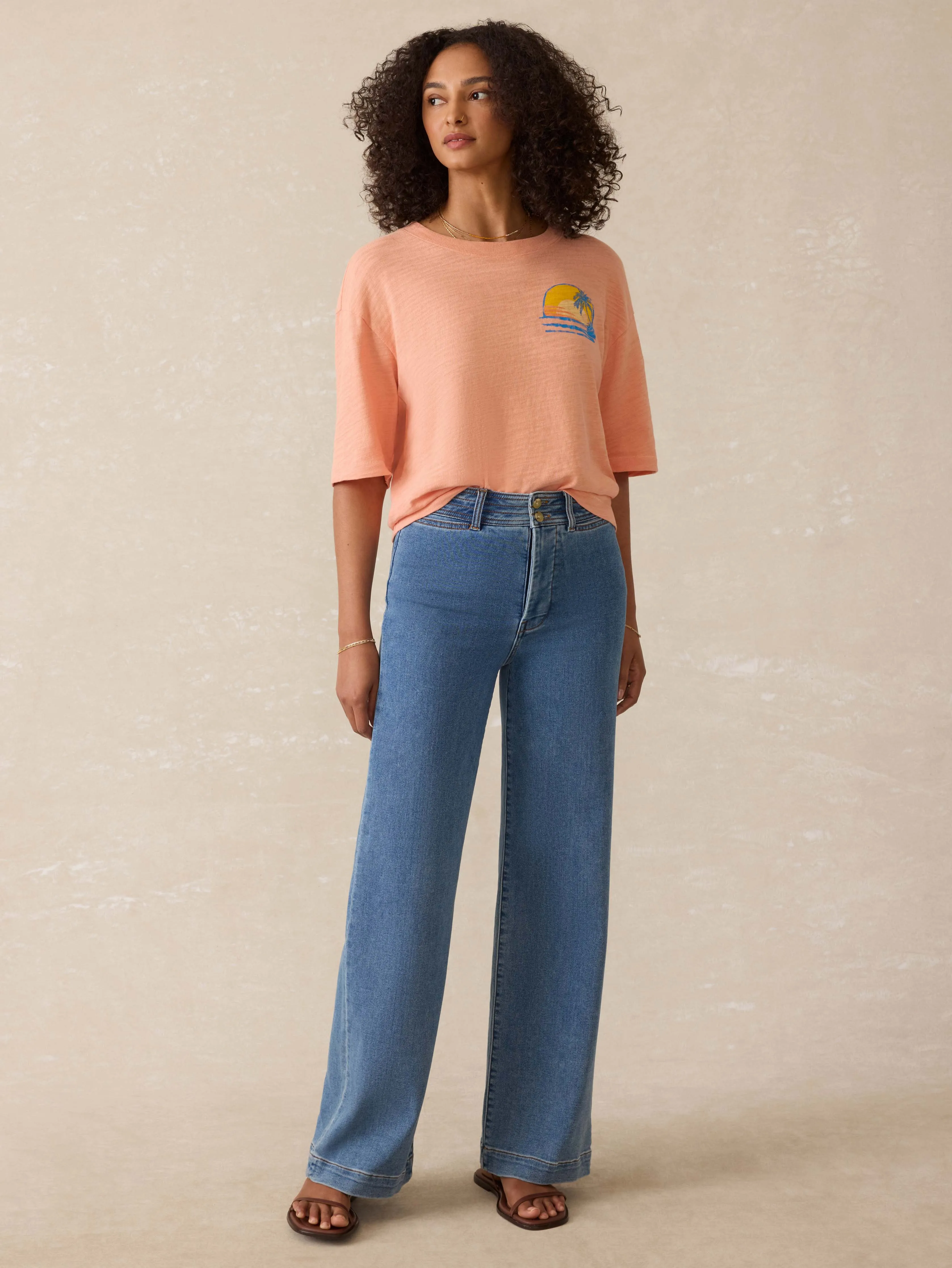 Sunwashed Slub Vintage Tee - Canyon Sunset sold by Faherty product image thumbnail 4