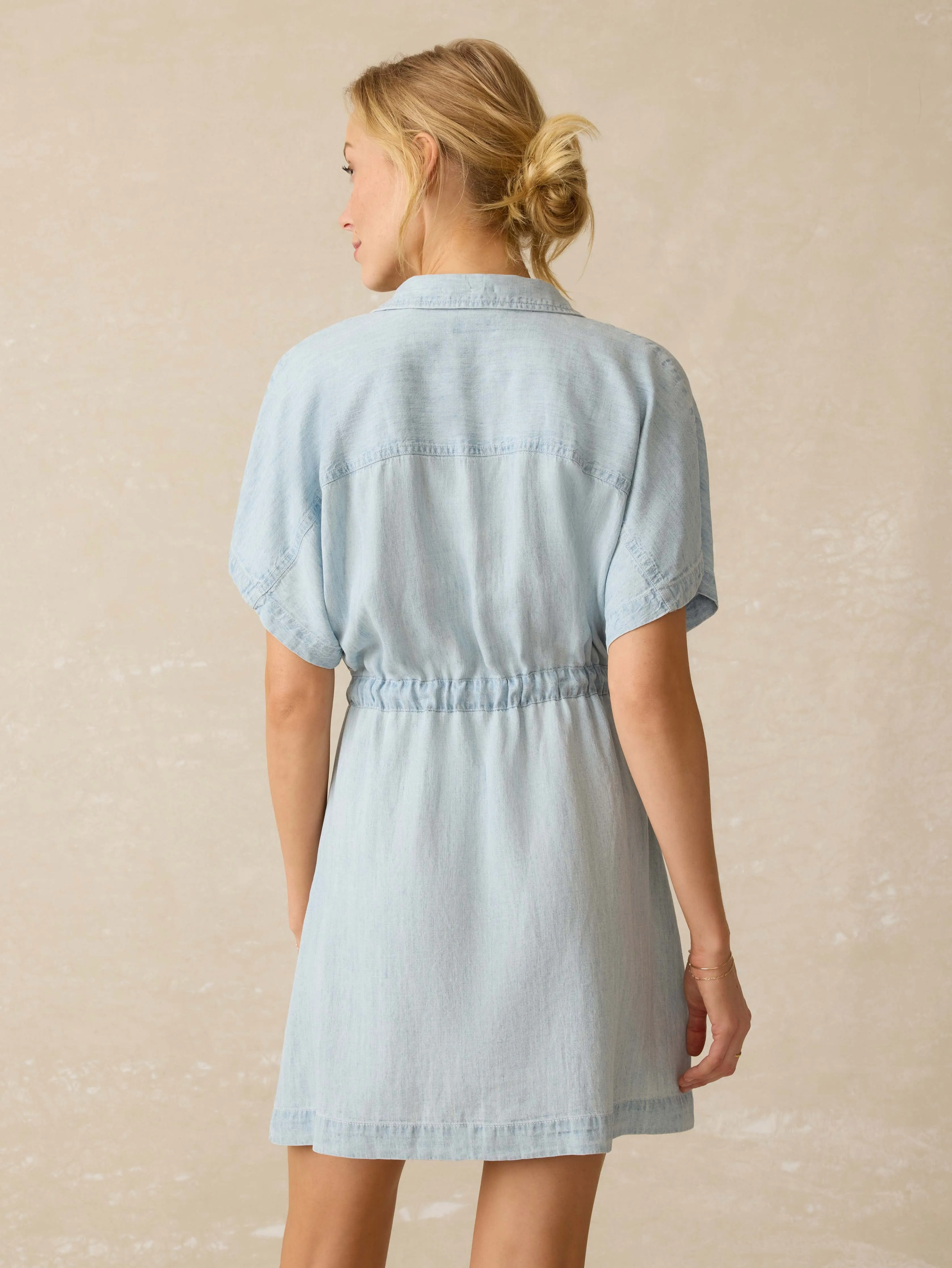 Tried & True Chambray Oakley Dress - Arctic Sea Wash sold by Faherty product image thumbnail 4
