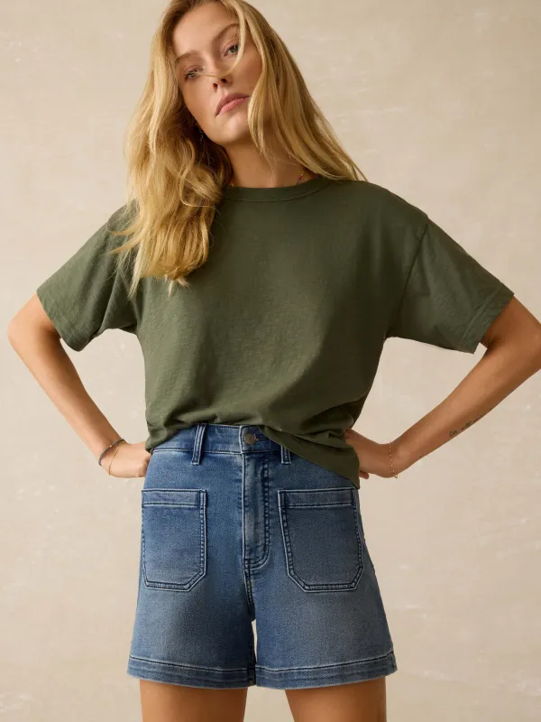 Stretch Terry Patch Pocket Short - Riverton sold by Faherty