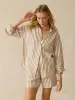 Laguna Linen Relaxed Shirt - Cocoa Grove Stripe sold by Faherty