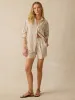 Laguna Linen Relaxed Shirt - Cocoa Grove Stripe sold by Faherty