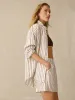 Laguna Linen Relaxed Shirt - Cocoa Grove Stripe sold by Faherty