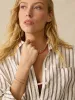 Laguna Linen Relaxed Shirt - Cocoa Grove Stripe sold by Faherty