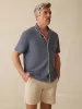 Short-Sleeve Cabana Towel Terry Shirt - Eastern Storm sold by Faherty