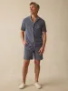 Short-Sleeve Cabana Towel Terry Shirt - Eastern Storm sold by Faherty