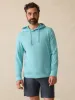 Sunwashed Midweight Organic Hoodie - Teal Sea sold by Faherty
