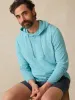 Sunwashed Midweight Organic Hoodie - Teal Sea sold by Faherty