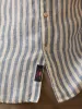 Short-Sleeve Palma Linen Shirt - Horizon Ivory Stripe sold by Faherty