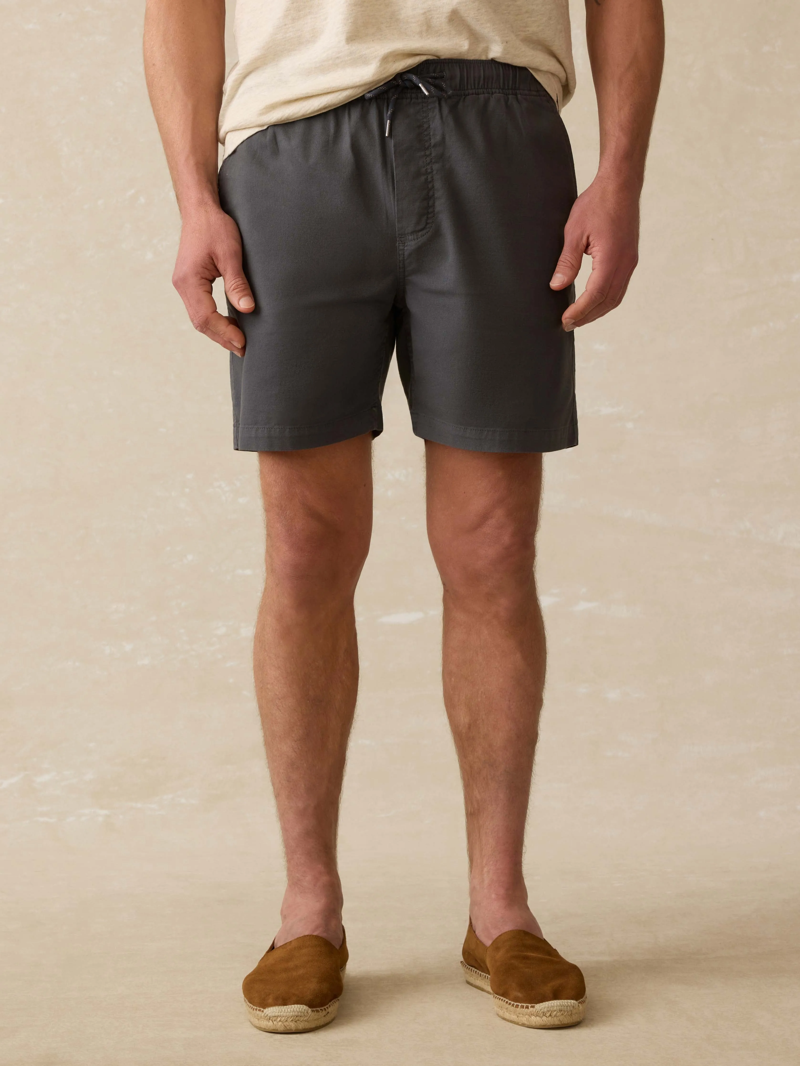 Essential Drawstring Short - Graphite Tide sold by Faherty