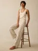 Sun Strider Linen Pant - Cocoa Grove Stripe sold by Faherty