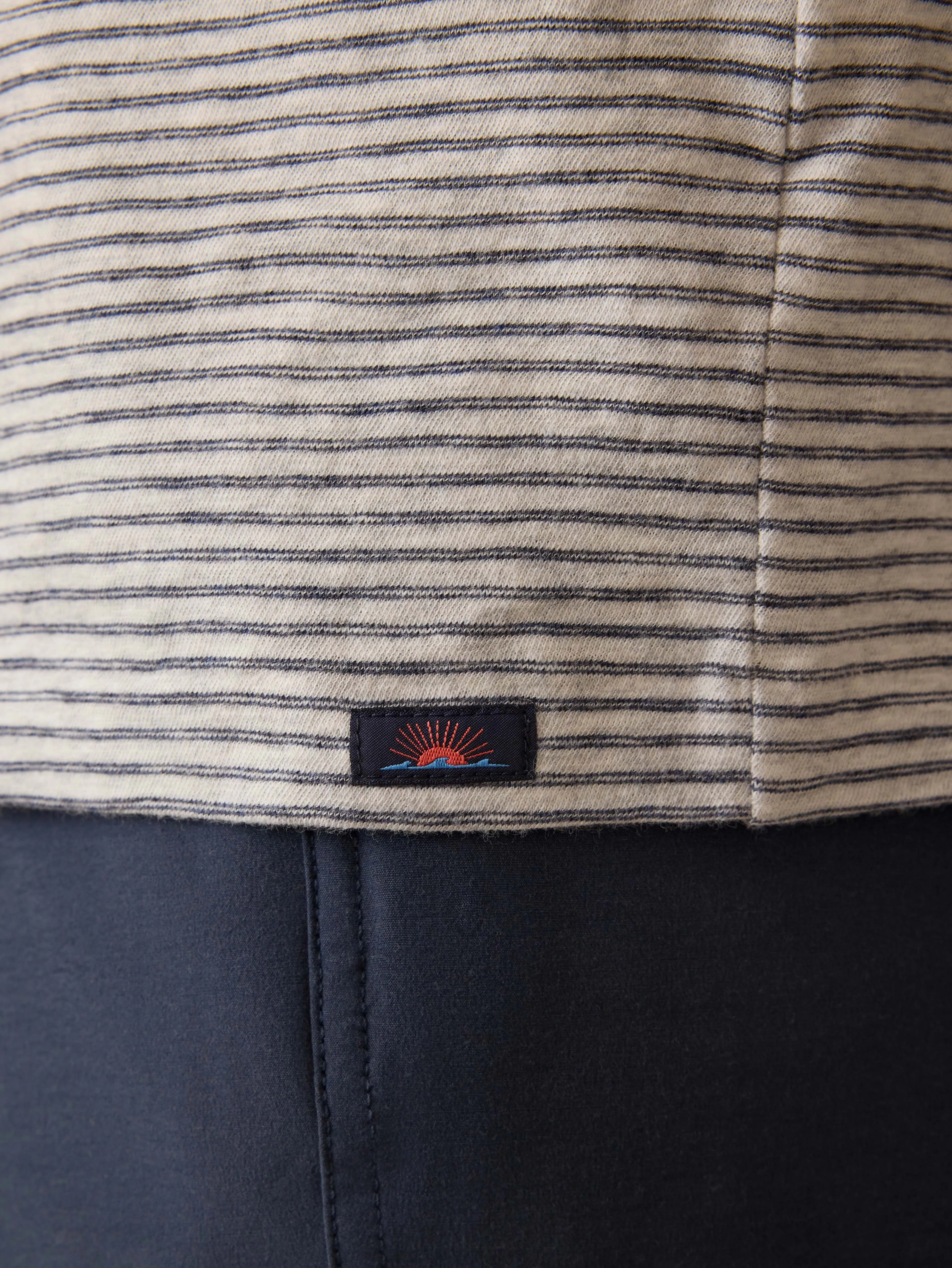 Sunwashed Pocket Tee - Silver Sea Stripe sold by Faherty product image thumbnail 2