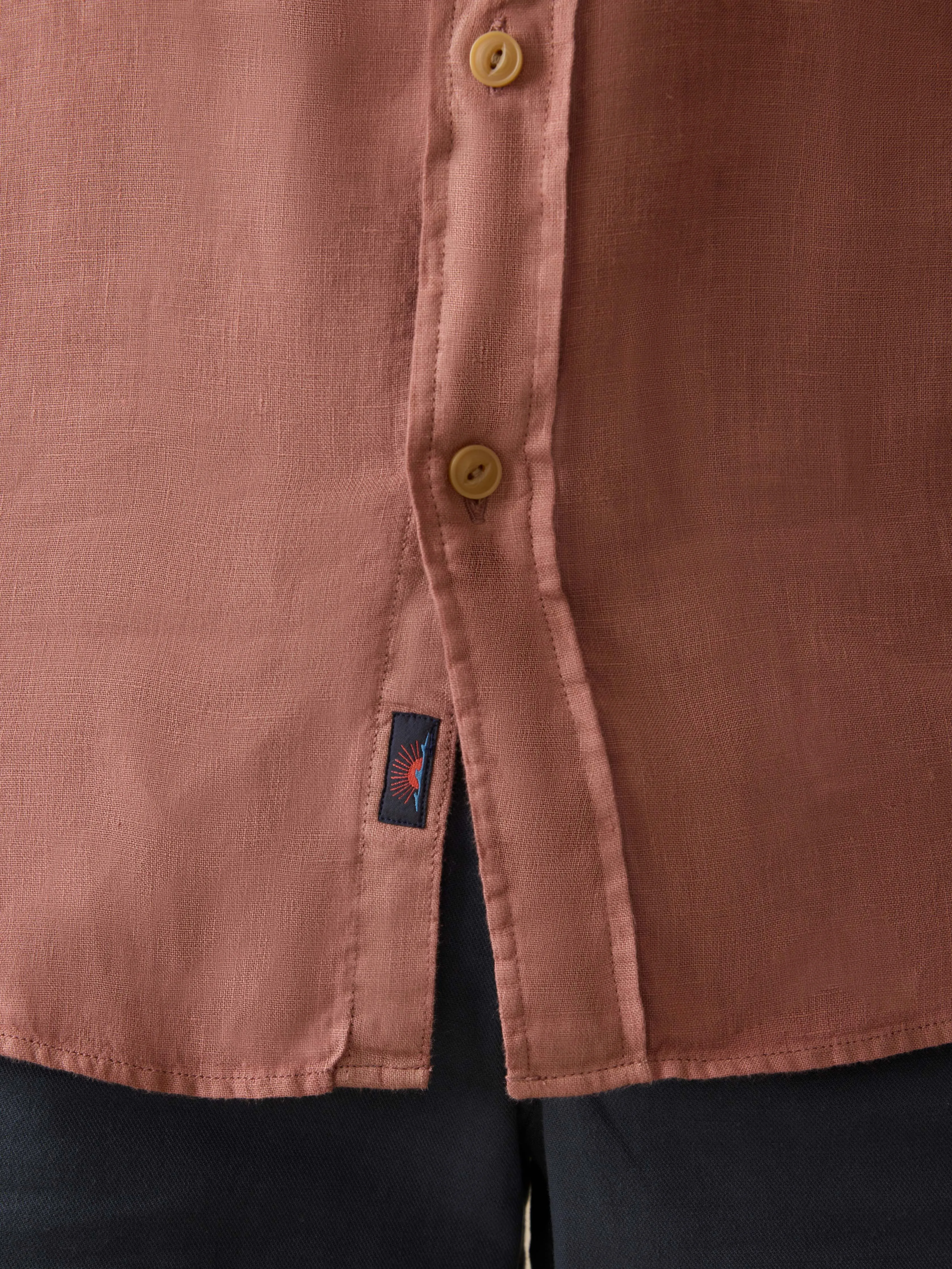 Irish Linen Safari Shirt - Cedar Rose sold by Faherty product image thumbnail 2