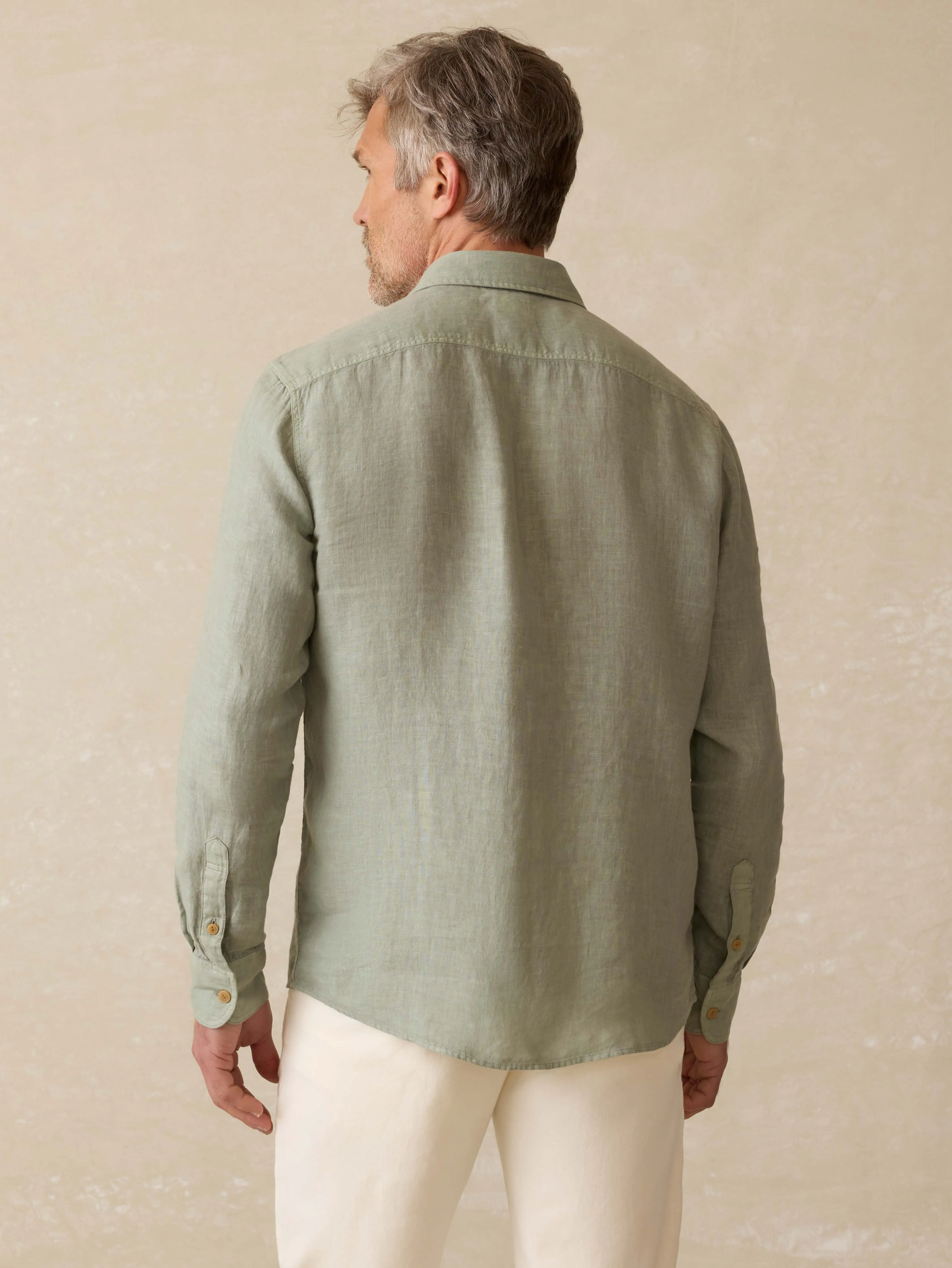 Irish Linen Safari Shirt - Sage Creek sold by Faherty product image thumbnail 4