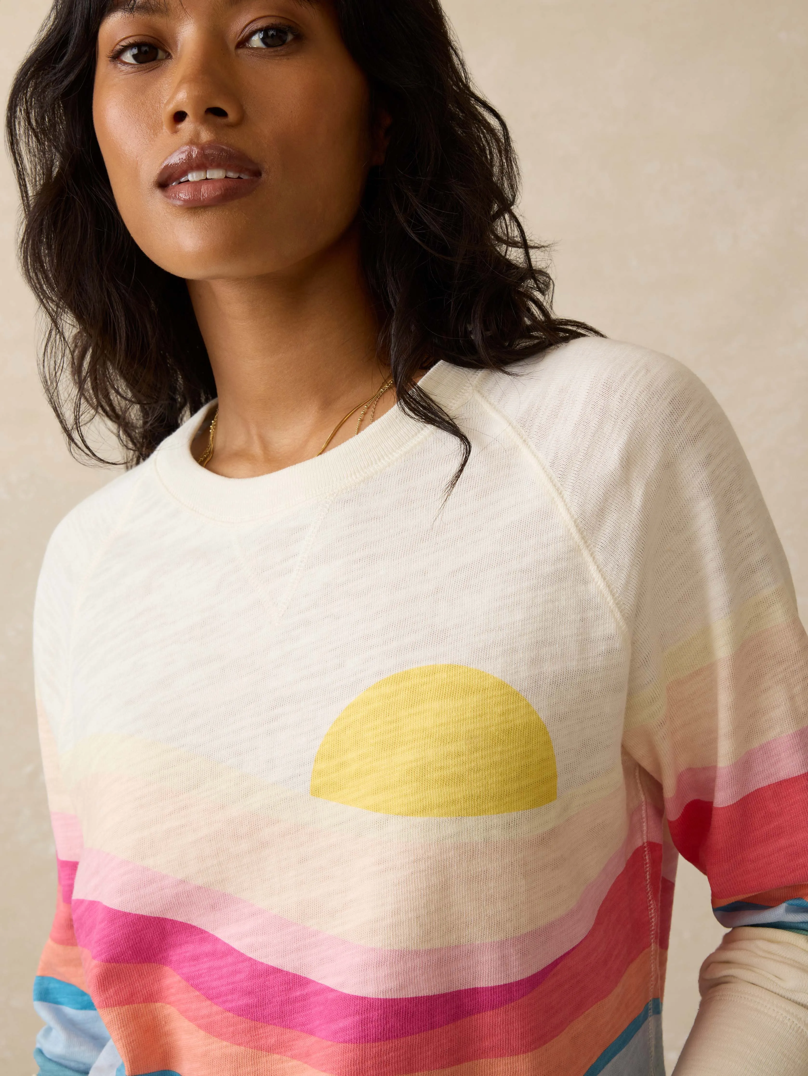 Sunwashed Slub Crewneck - Sun Spritz Soleil sold by Faherty product image thumbnail 2