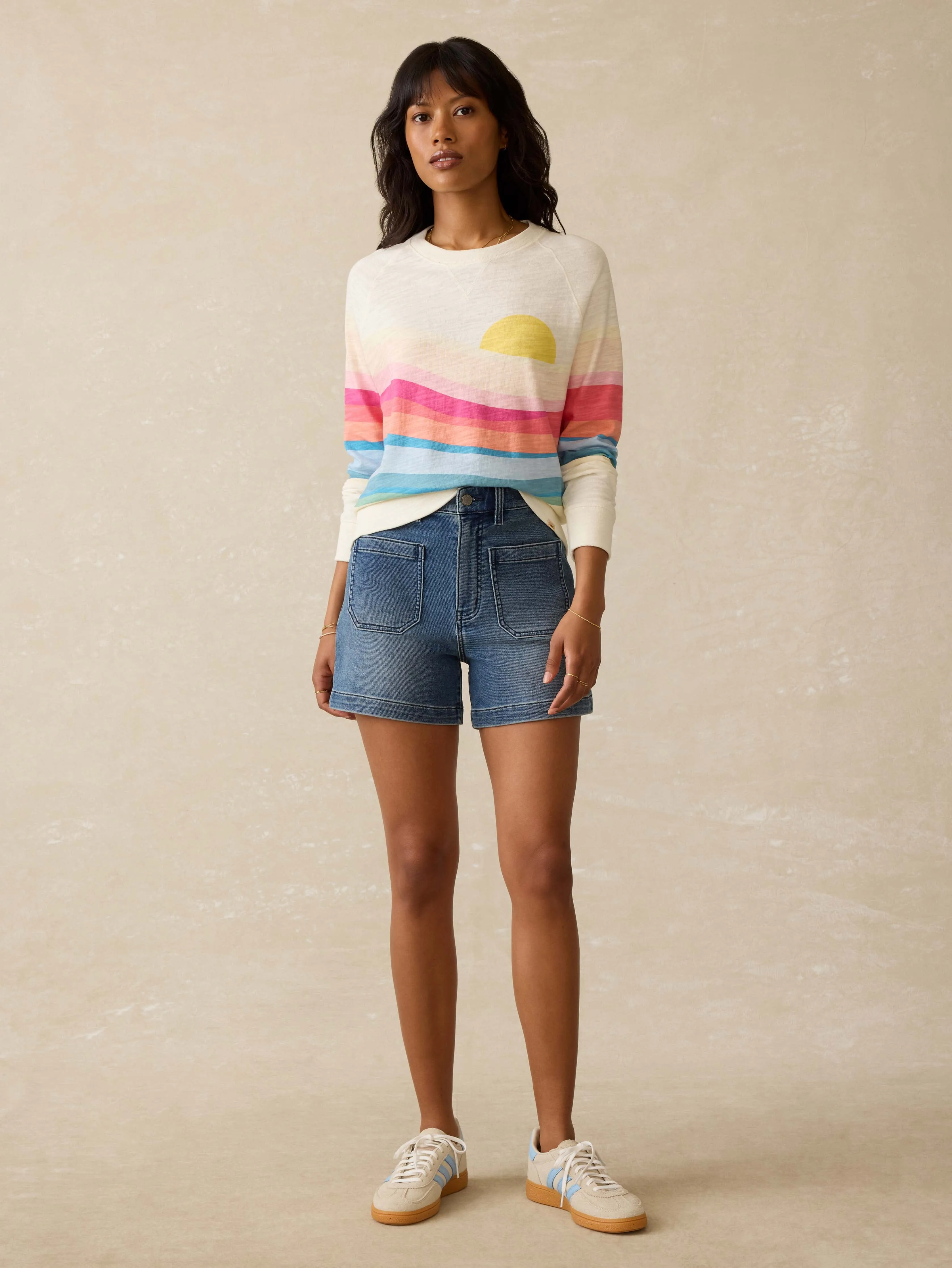 Sunwashed Slub Crewneck - Sun Spritz Soleil sold by Faherty product image thumbnail 3