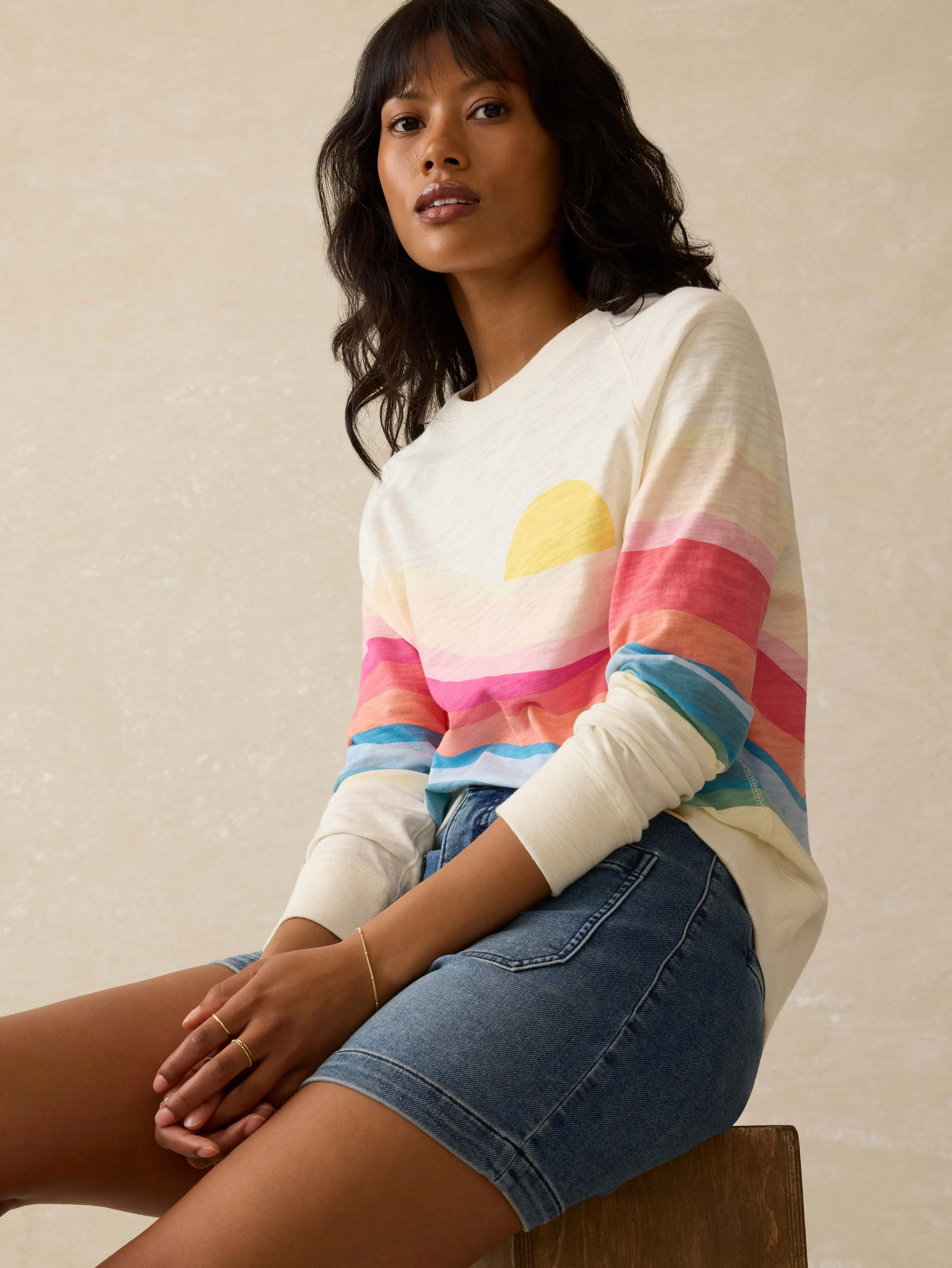 Sunwashed Slub Crewneck - Sun Spritz Soleil sold by Faherty product image thumbnail 5