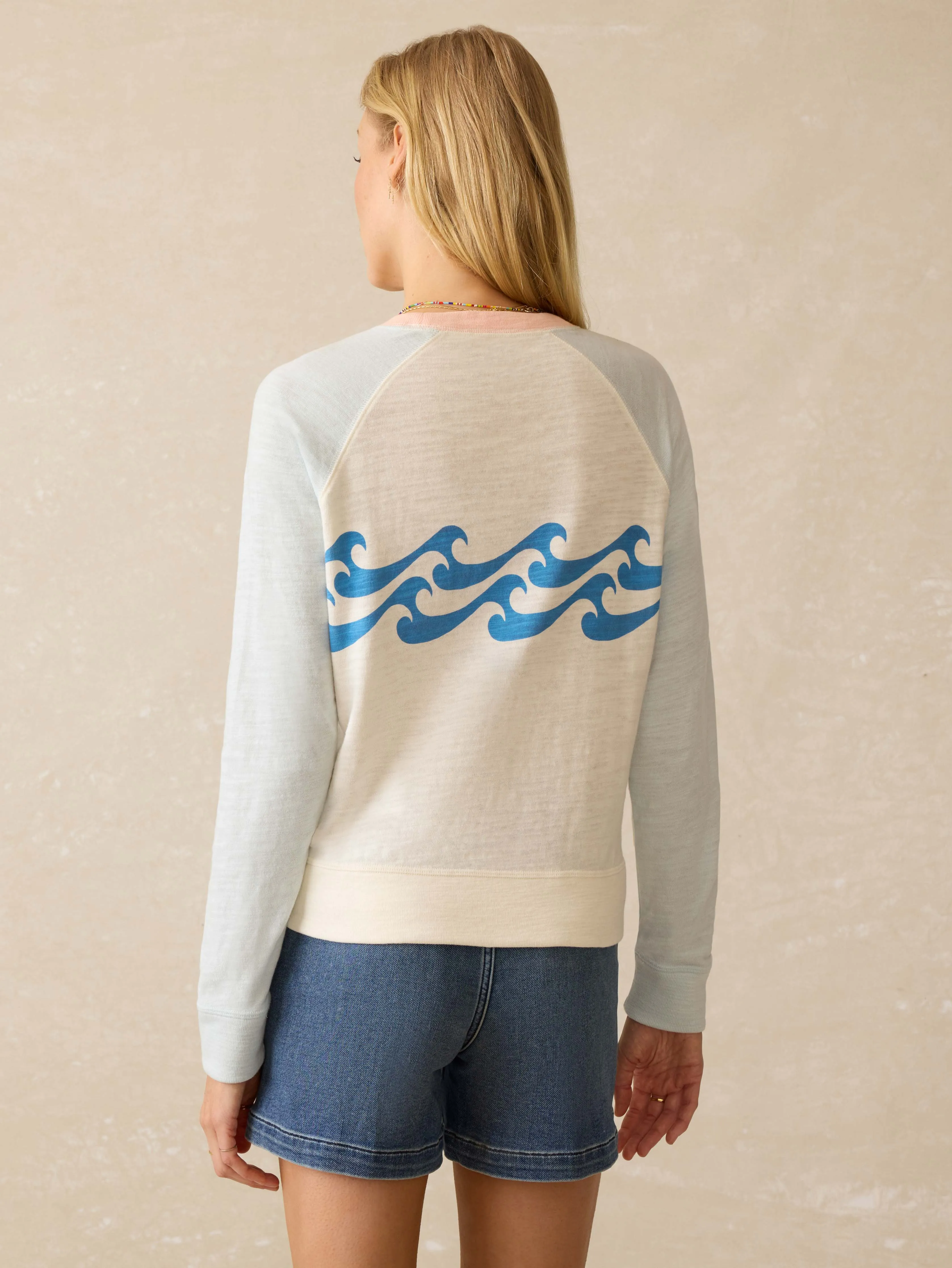 Sunwashed Slub Crewneck - Wave Breaker sold by Faherty product image thumbnail 4