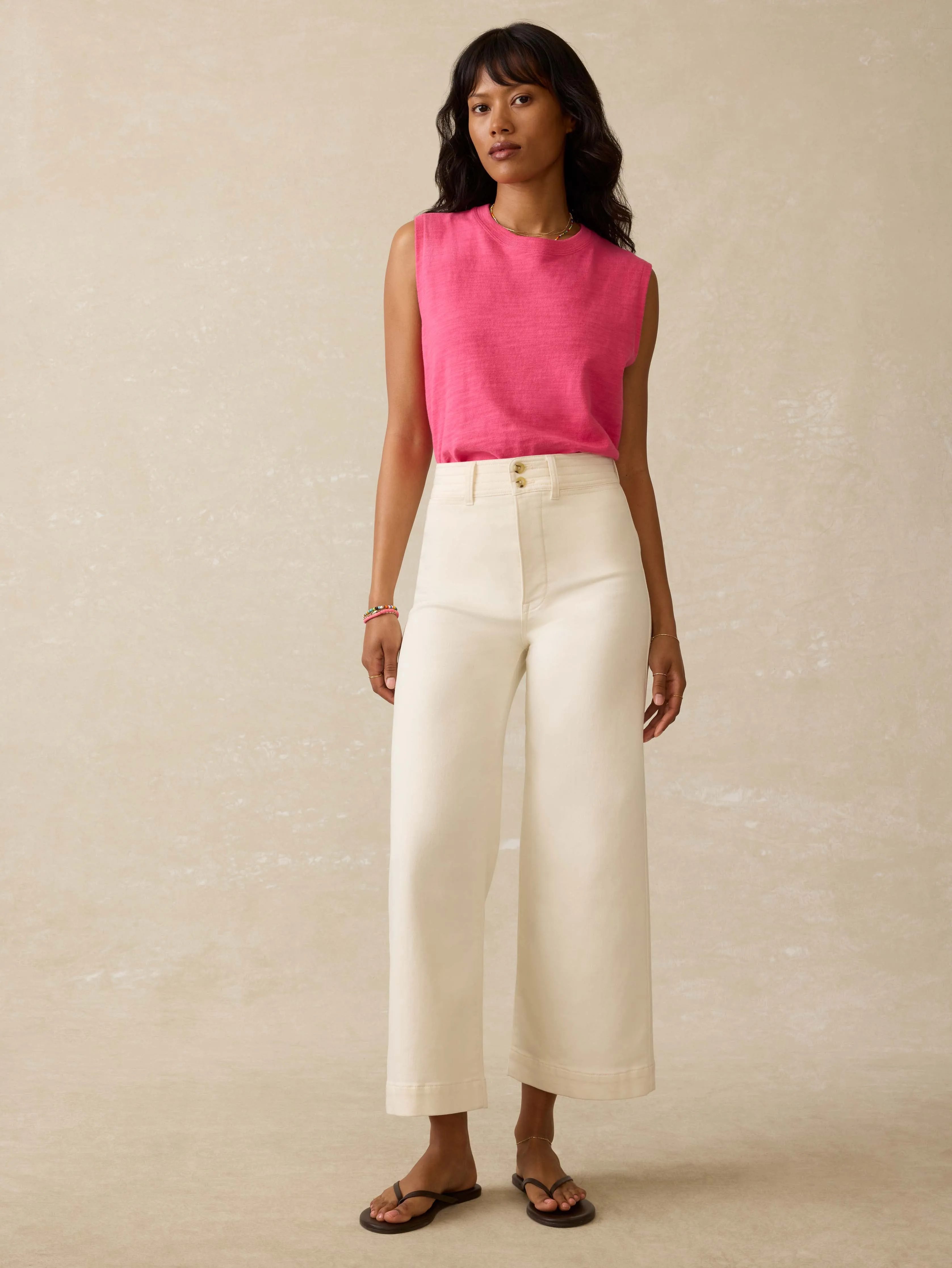 Sunwashed Slub Muscle Tank - Pink Flambe sold by Faherty product image thumbnail 3