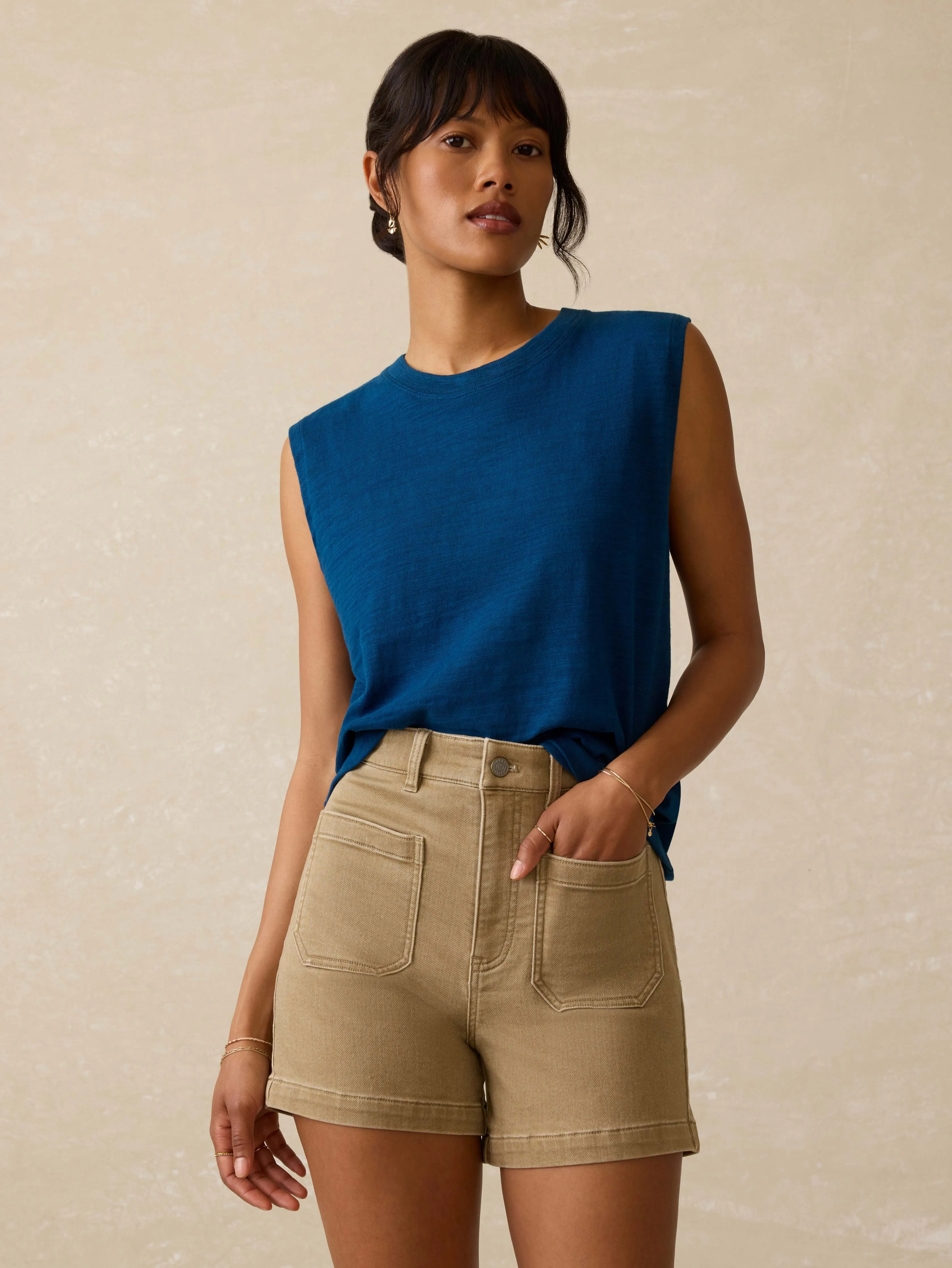 Sunwashed Slub Muscle Tank - Titan sold by Faherty product image thumbnail 3