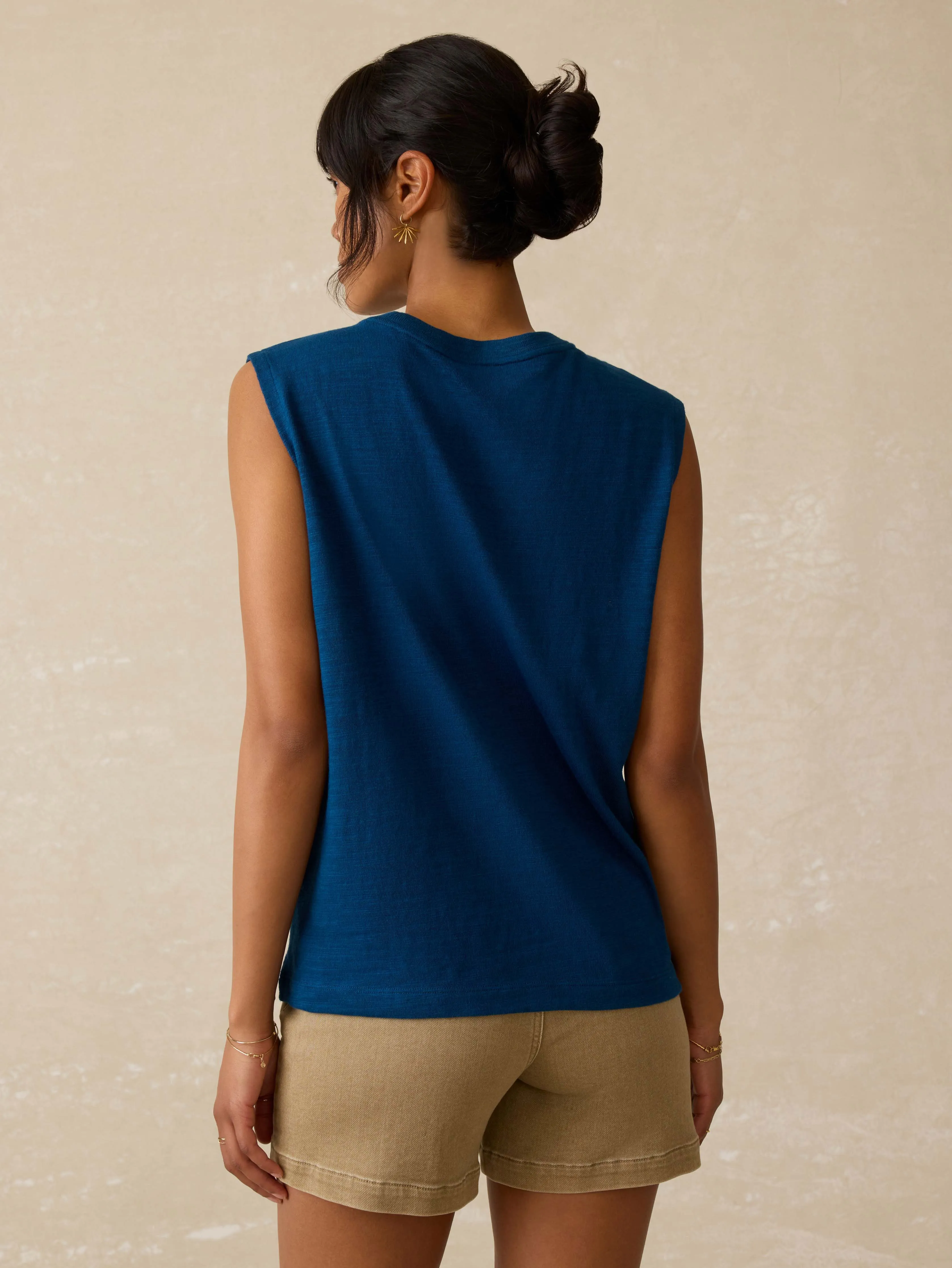 Sunwashed Slub Muscle Tank - Titan sold by Faherty product image thumbnail 4