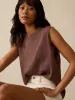 Sunwashed Midweight Organic Muscle Tank - Cocoa sold by Faherty