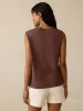 Sunwashed Midweight Organic Muscle Tank - Cocoa sold by Faherty