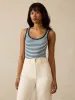Featherweight Freestyle Tank - Titan Tides Stripe sold by Faherty