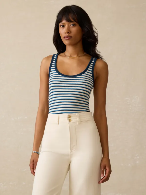 Featherweight Freestyle Tank - Titan Tides Stripe sold by Faherty
